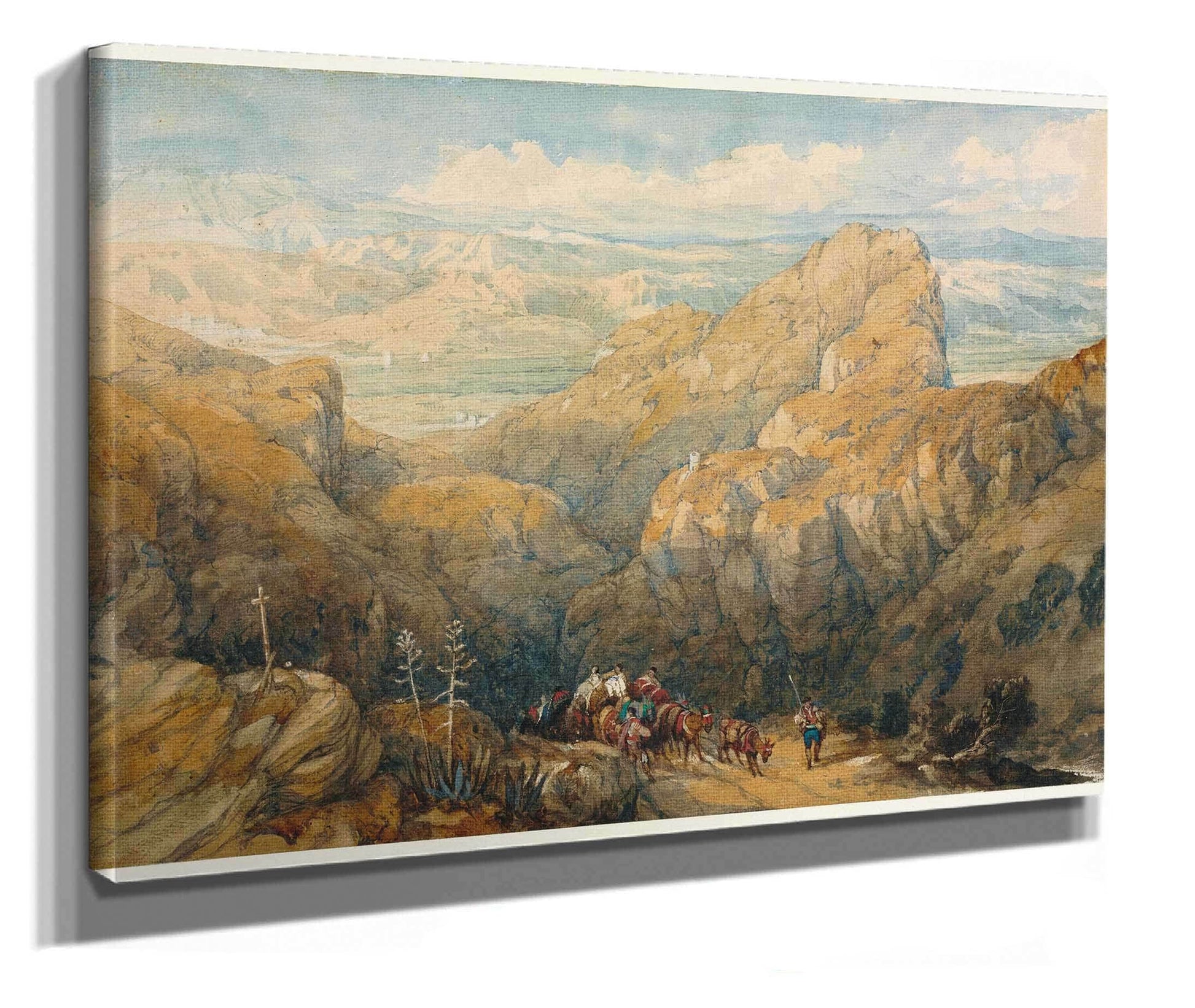 Descent Into The Plain Of Granada by David Roberts