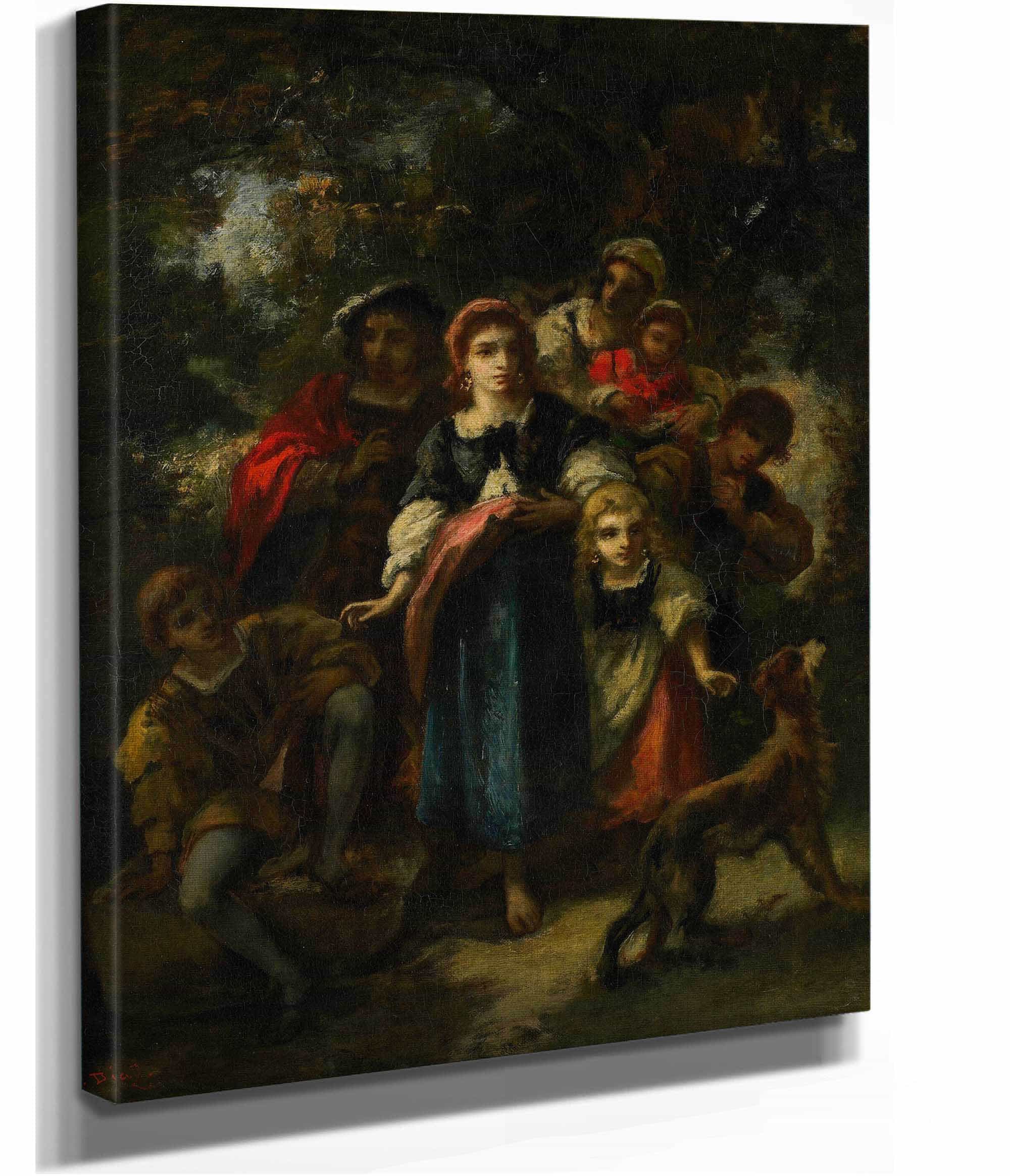 Descent Of The Bohemians by Narcisse Virgile Diaz De La Pena