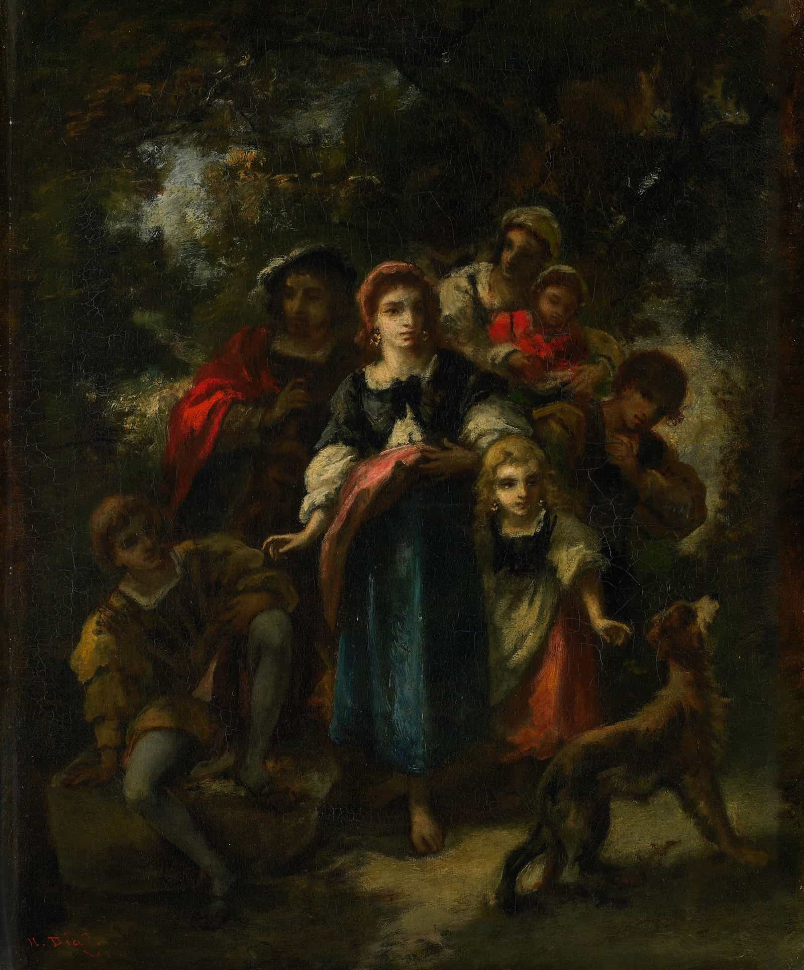 Descent Of The Bohemians by Narcisse Virgile Diaz De La Pena