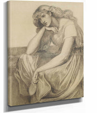 Desdemonas Death Song Drapery Study by Dante Gabriel Rossetti