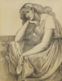 Desdemonas Death Song Drapery Study by Dante Gabriel Rossetti