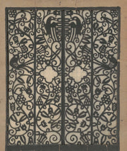 Design Drawings For The Theodore Weicker Apartment Building Study For Metalwork Gate by Winold Reiss