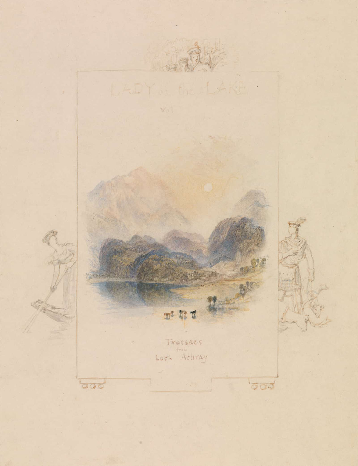 Design For An Illustration For Walter Scotts Lady Of The Lake Loch Achray by Joseph Mallord William Turner