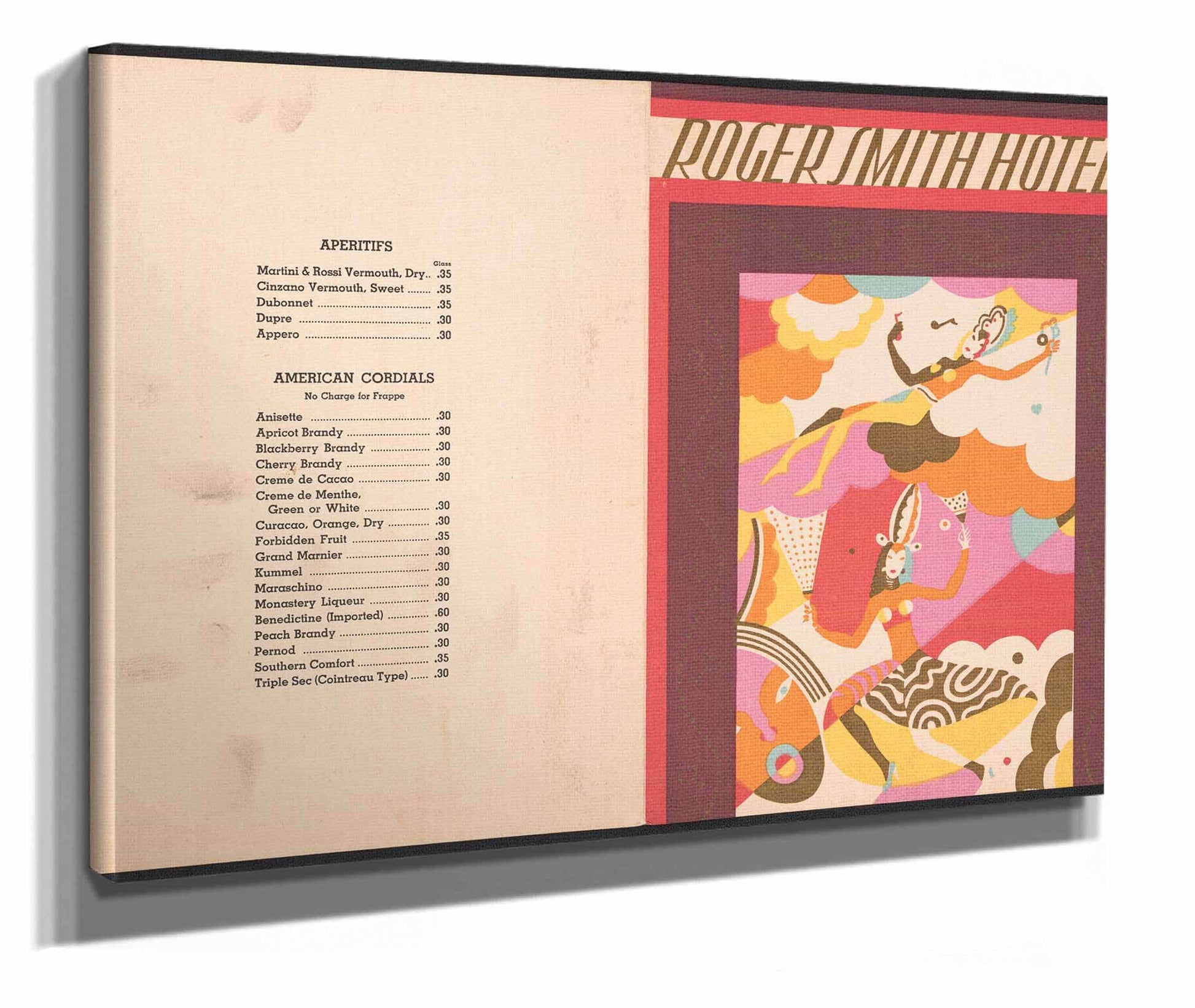 Design For Drink Menu Casino In The Sky Holyoke Ma by Winold Reiss