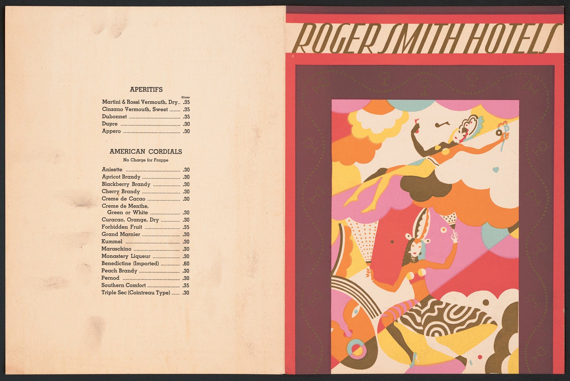 Design For Drink Menu Casino In The Sky Holyoke Ma by Winold Reiss