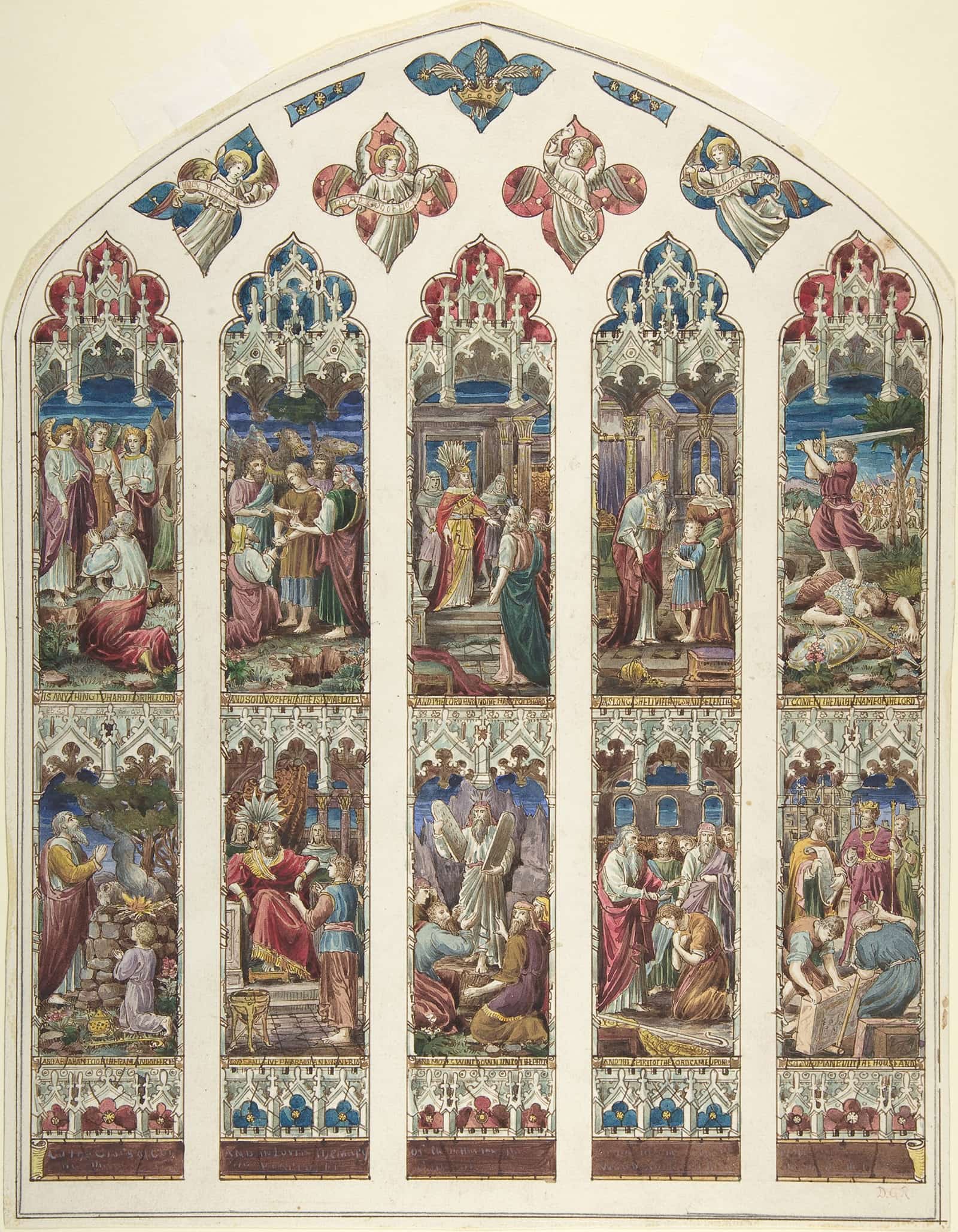 Design For Old Testament Window by Dante Gabriel Rossetti