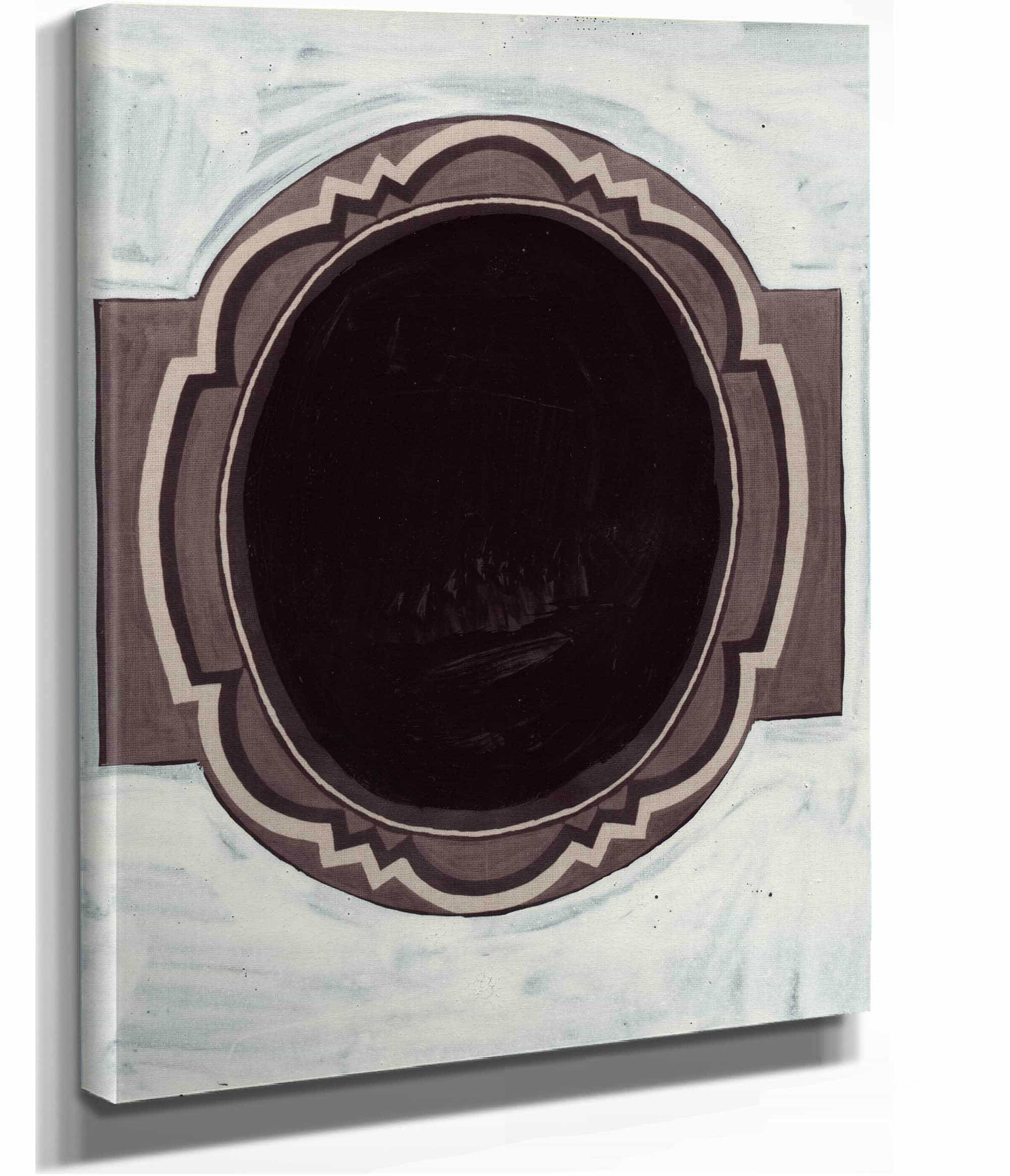 Design For Oval Medallion And Ruppert Beer Logo Colored Black by Winold Reiss