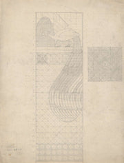 Design For Peacock Panel And A Tile   by Herbert Crowley