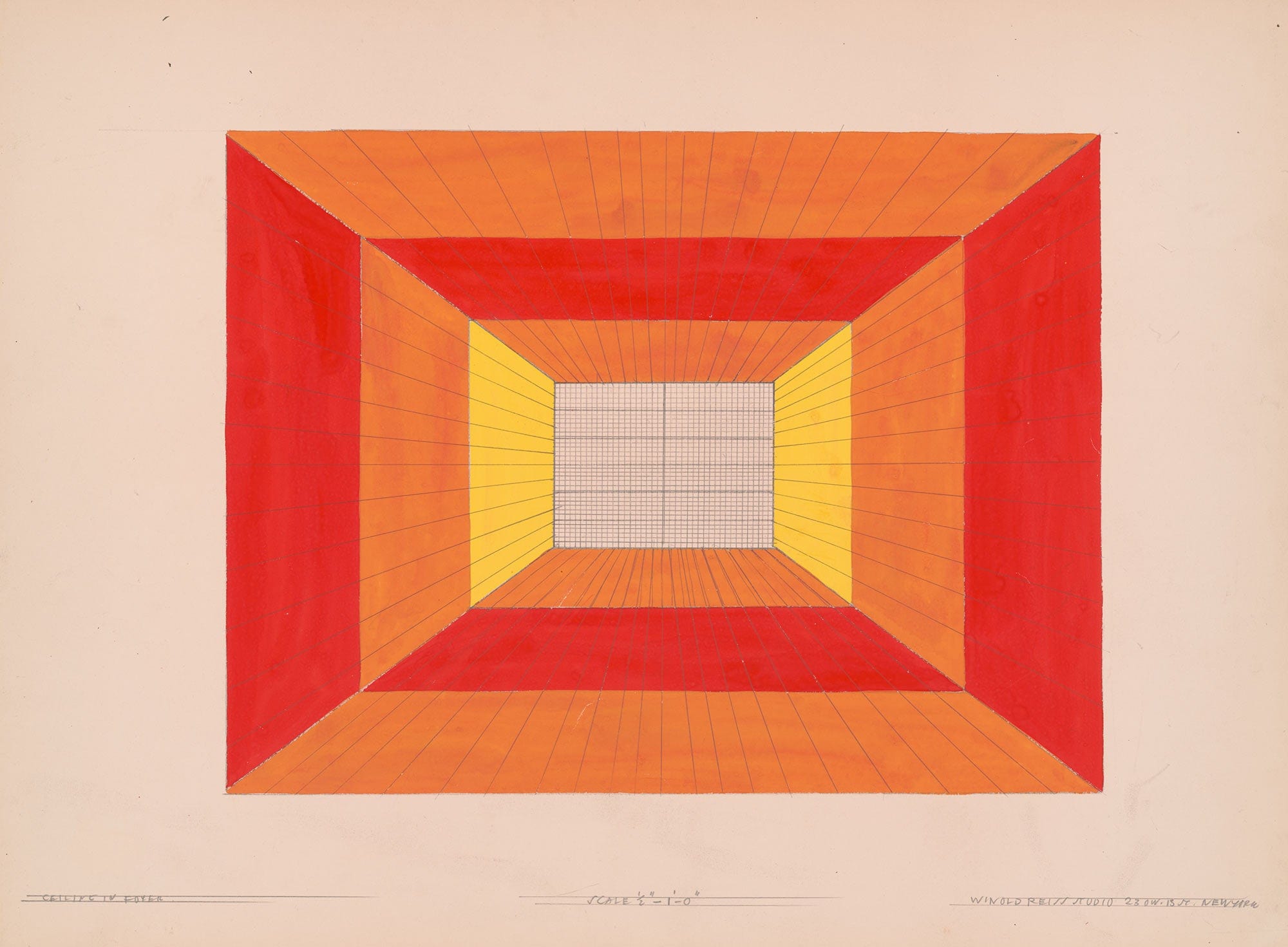Design For Unidentified Restaurant Possibly Dunhalls Restaurant New York Ny by Winold Reiss