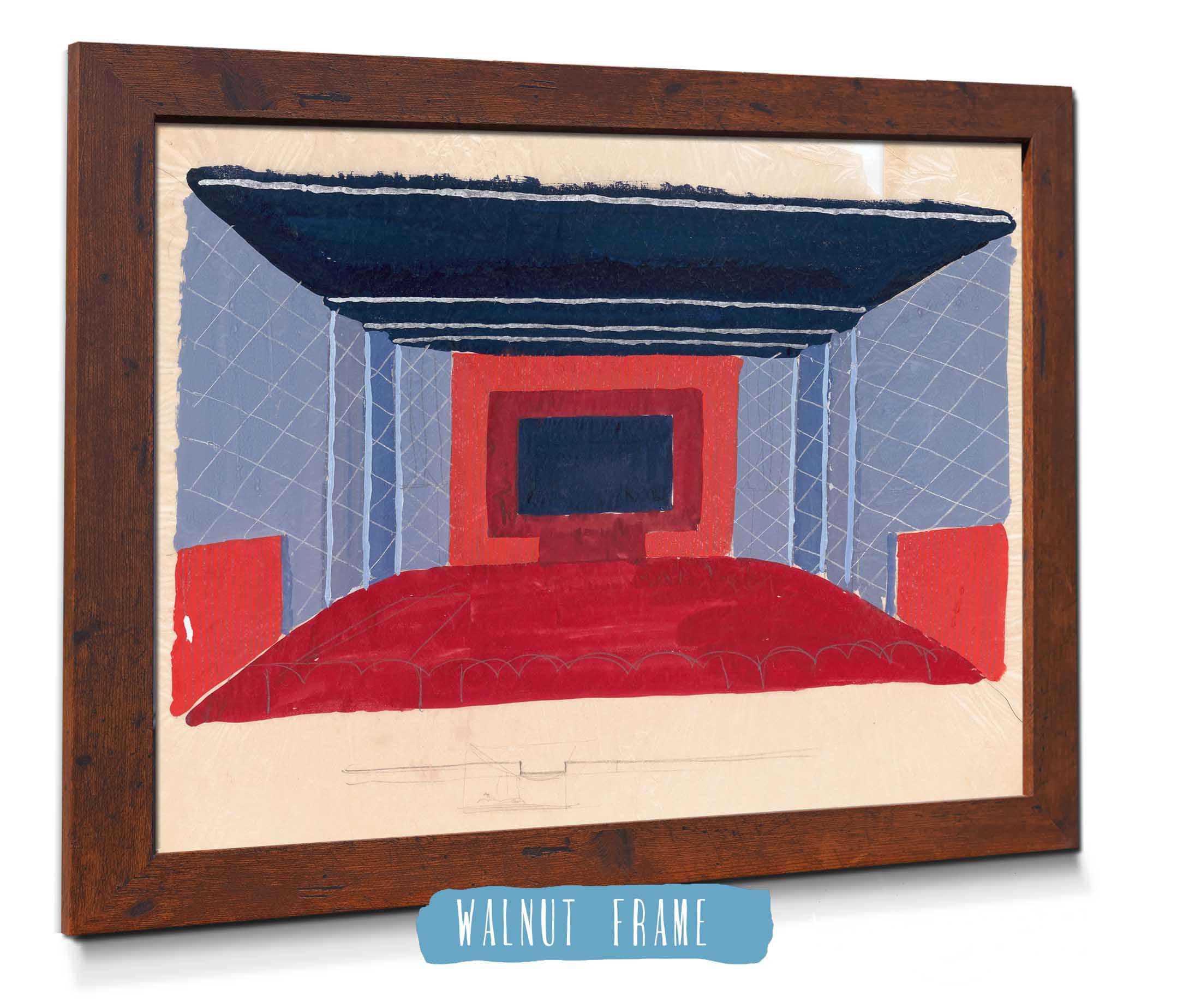 Design Proposals For Puck Theater New York Ny Interior Perspective Study 1 by Winold Reiss
