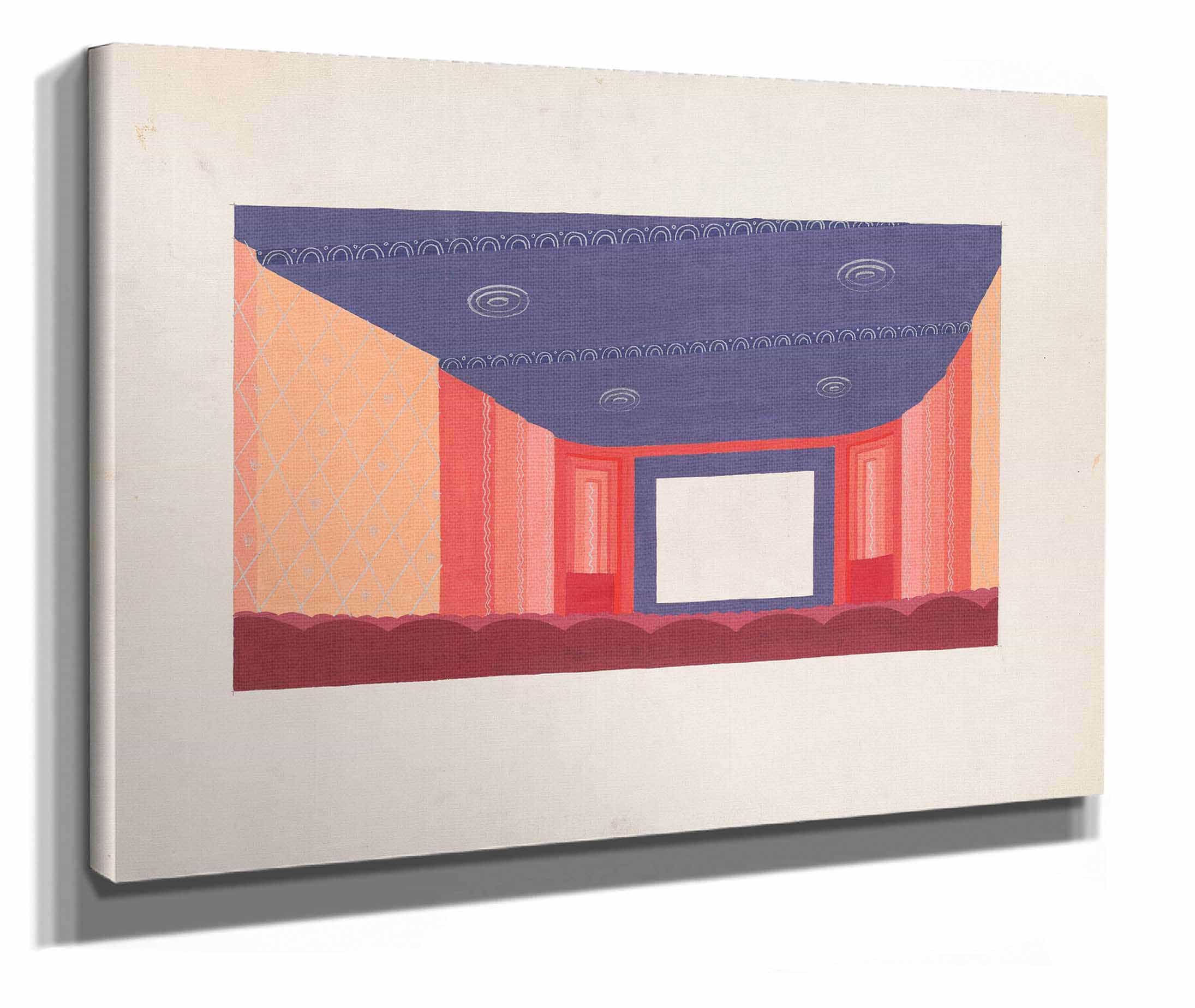 Design Proposals For Puck Theater New York Ny Interior Perspective Study by Winold Reiss