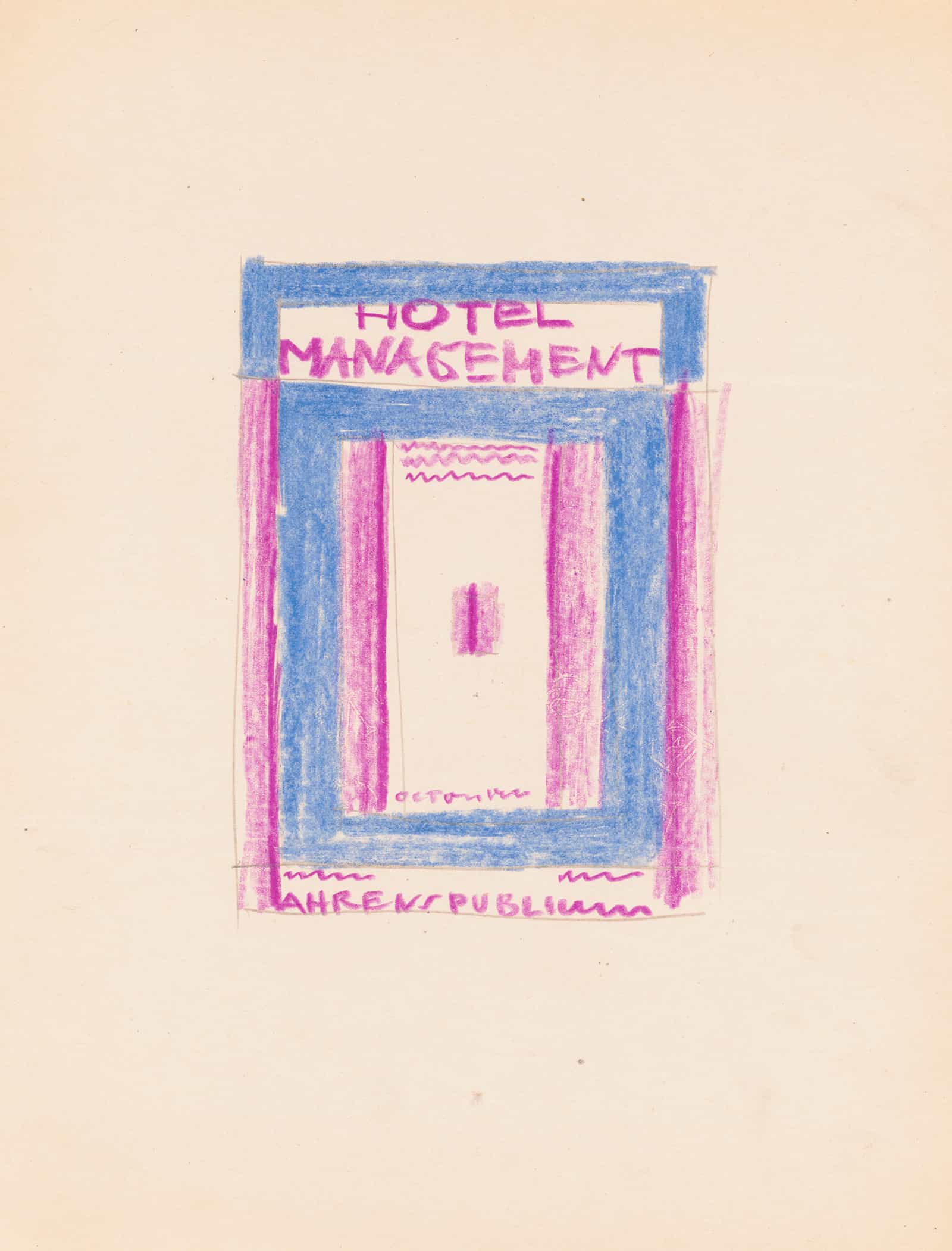 Designs For Cover Of Hotel Management Magazine Blue And Purple Cover Design by Winold Reiss