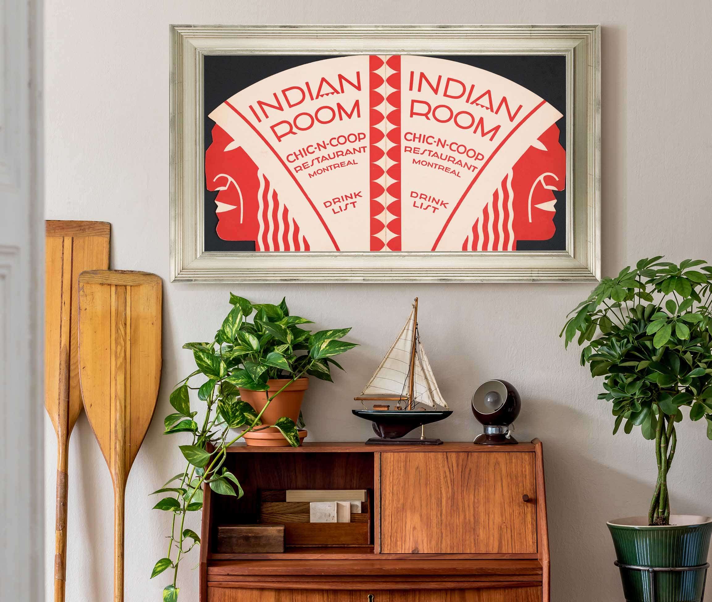 Designs For Indian Room Chic N Coop Restaurant Montreal Canada by Winold Reiss