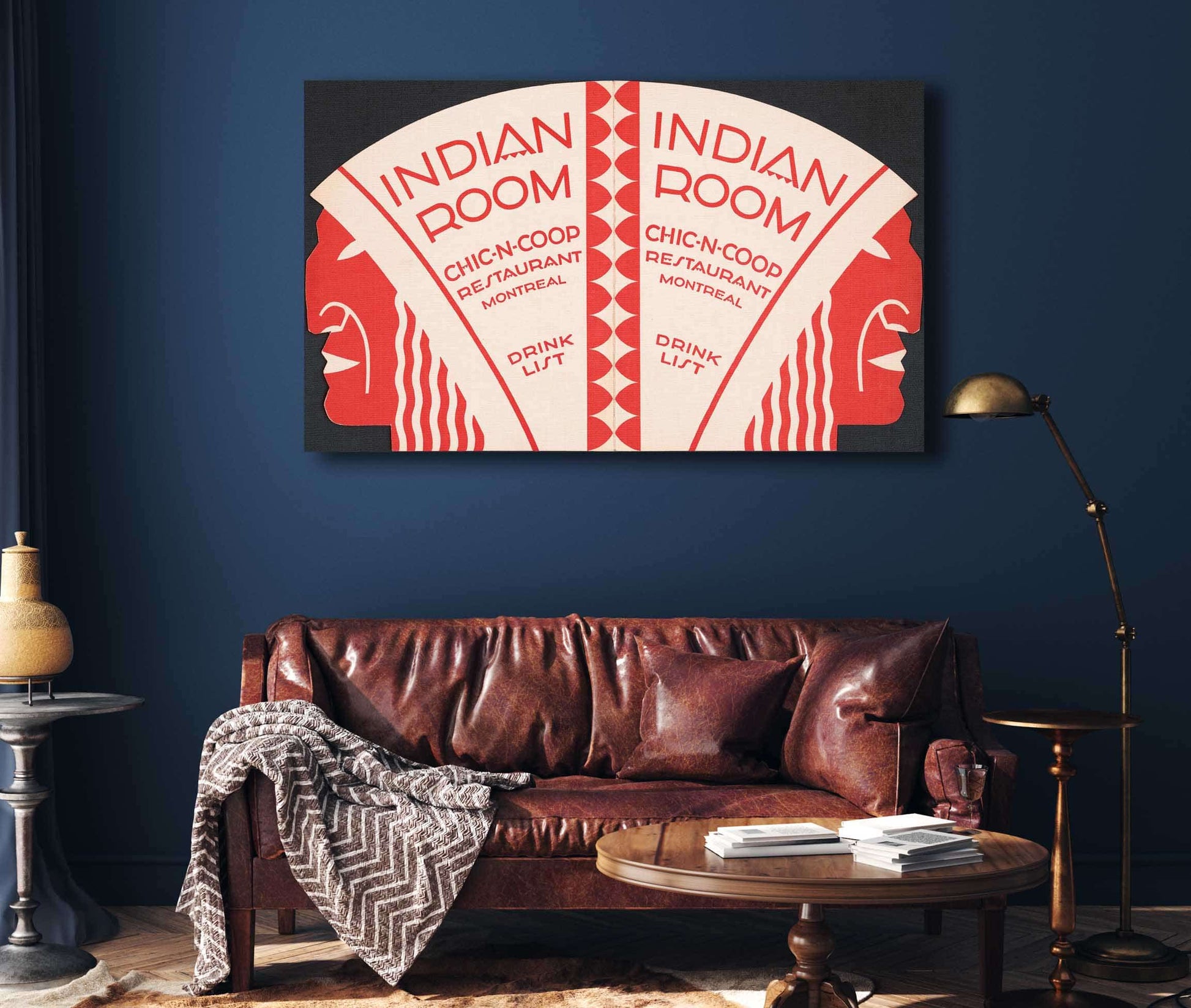 Designs For Indian Room Chic N Coop Restaurant Montreal Canada by Winold Reiss
