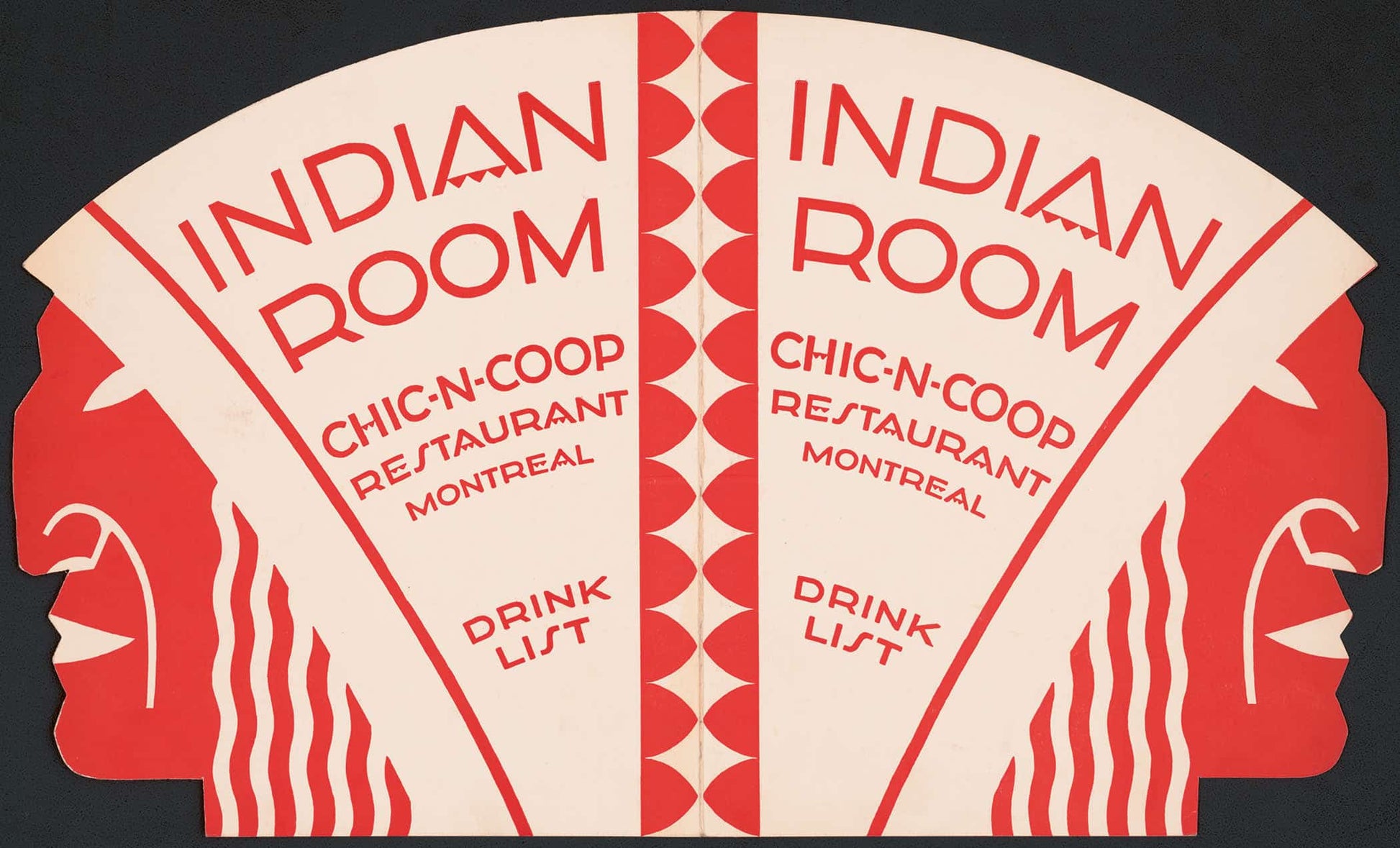 Designs For Indian Room Chic N Coop Restaurant Montreal Canada by Winold Reiss