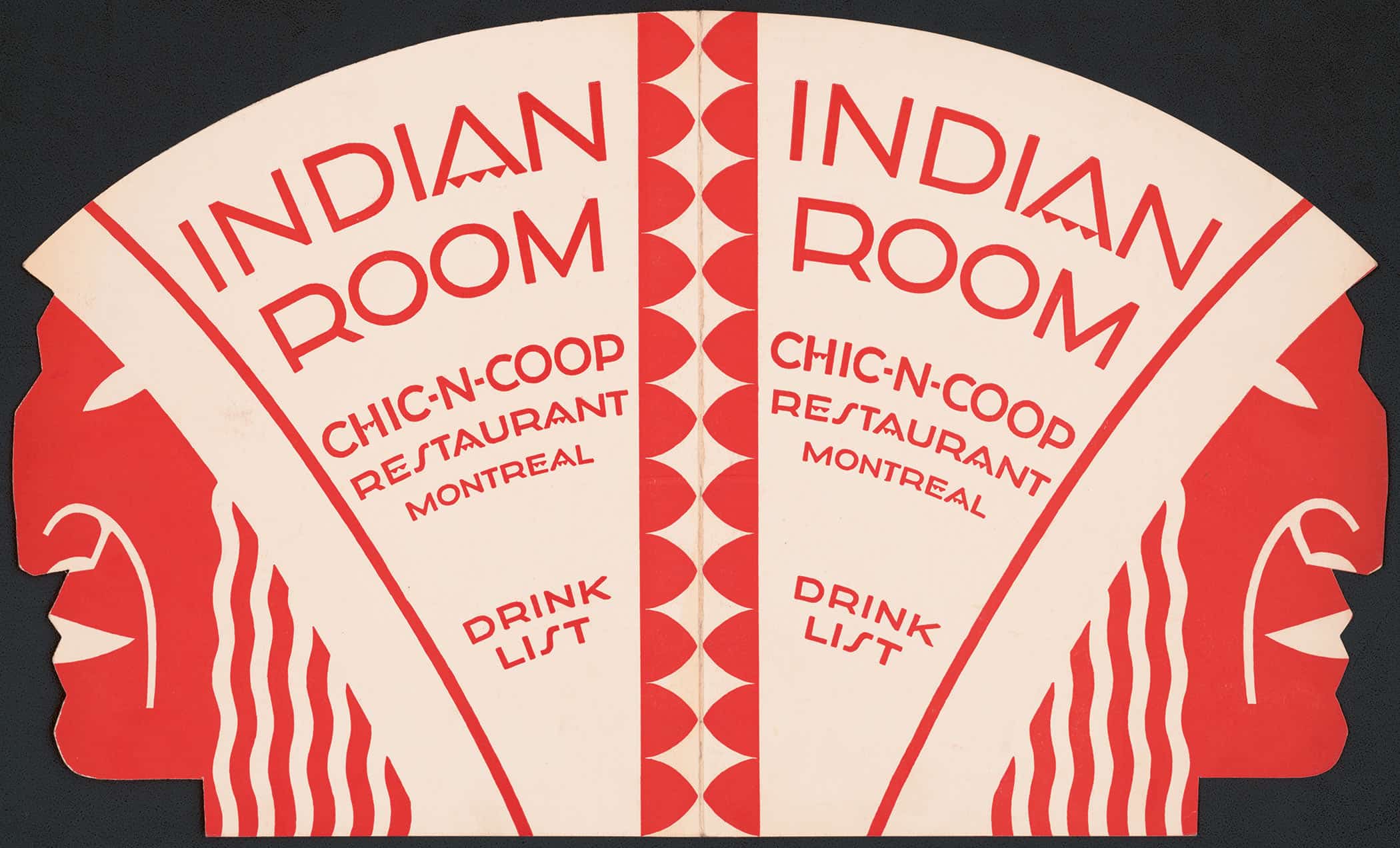 Designs For Indian Room Chic N Coop Restaurant Montreal Canada by Winold Reiss