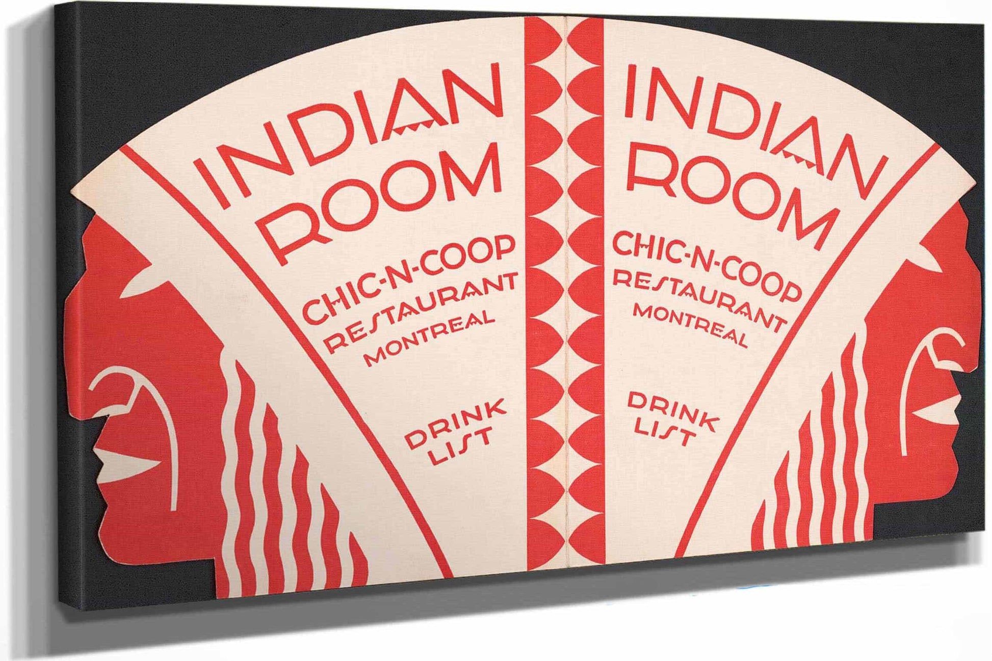 Designs For Indian Room Chic N Coop Restaurant Montreal Canada by Winold Reiss