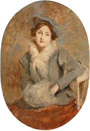 Desiree Manfred With A Muff by Jacques Emile Blanche