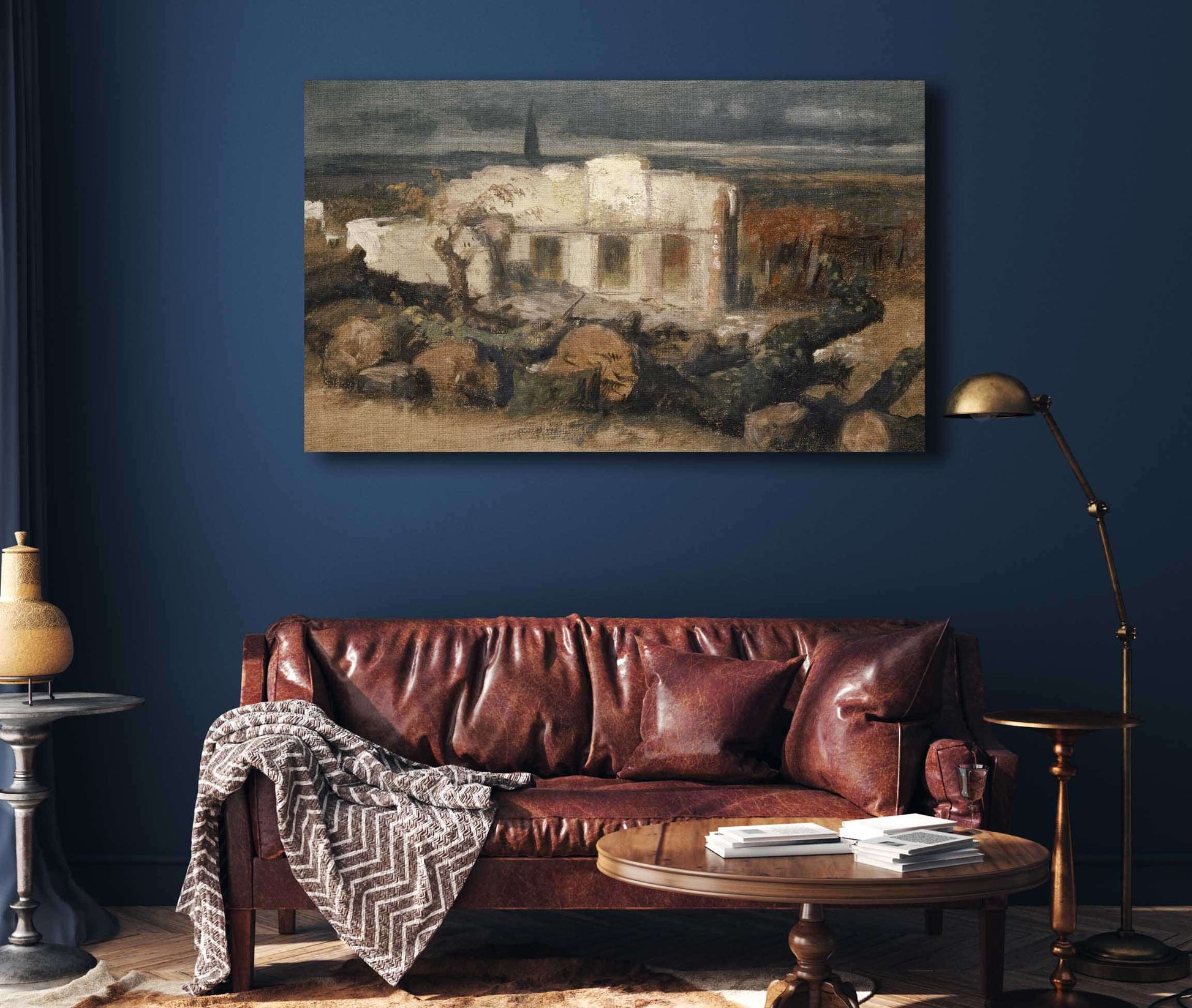 Destroyed House Near Kehl by Arnold Bocklin