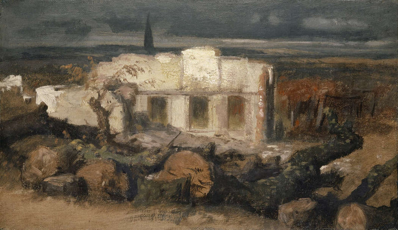 Destroyed House Near Kehl by Arnold Bocklin