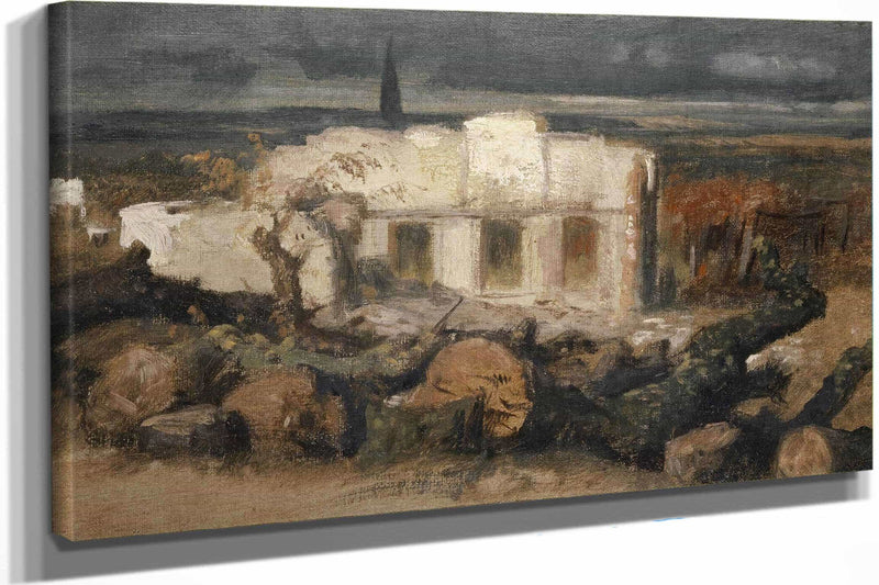 Destroyed House Near Kehl by Arnold Bocklin