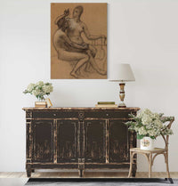 Deux Femmes Nues Assises by Pierre Puvis De Chavannes