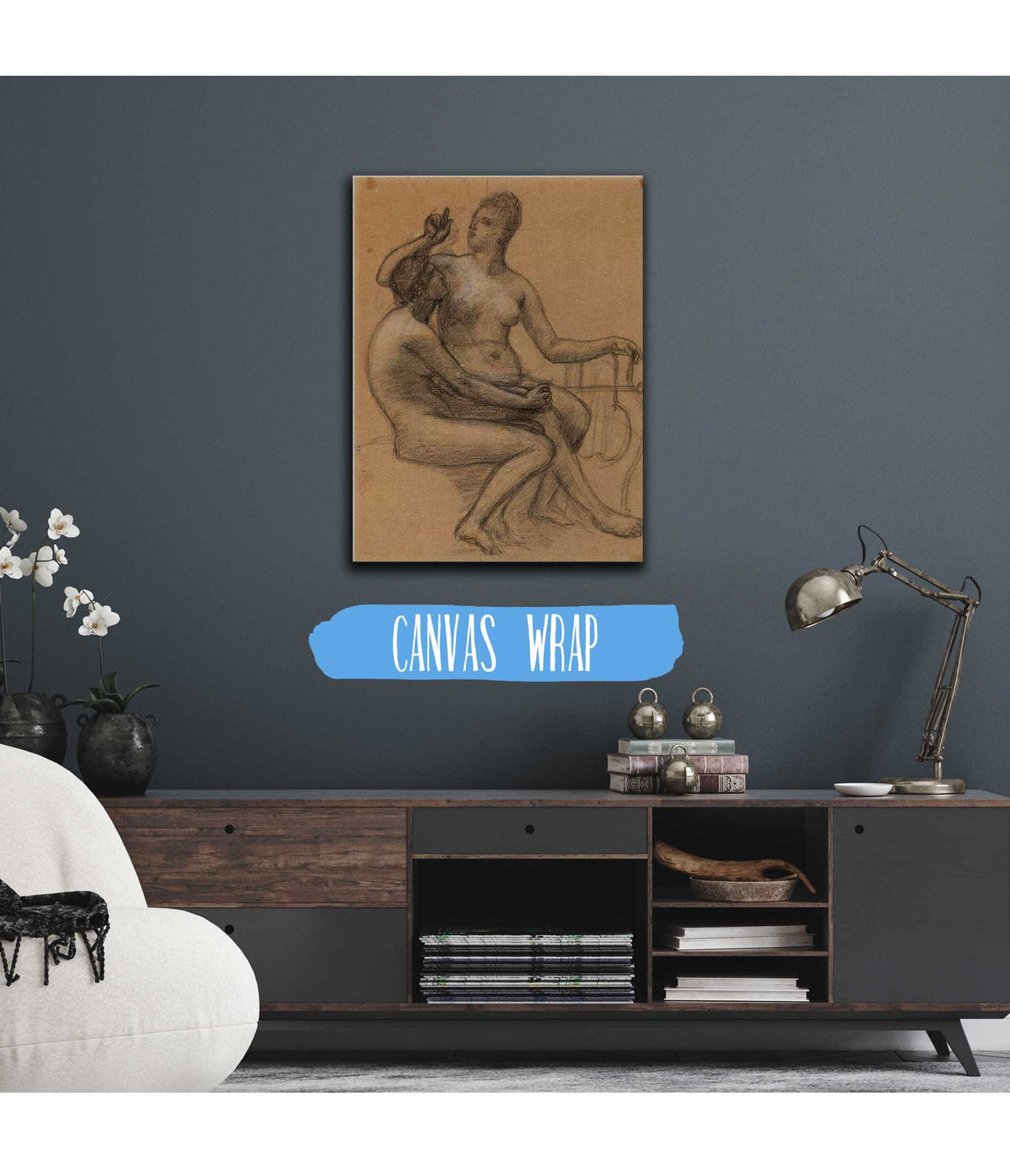 Deux Femmes Nues Assises by Pierre Puvis De Chavannes