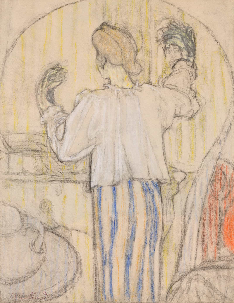 Devant Le Miroir Recto by Edouard Vuillard