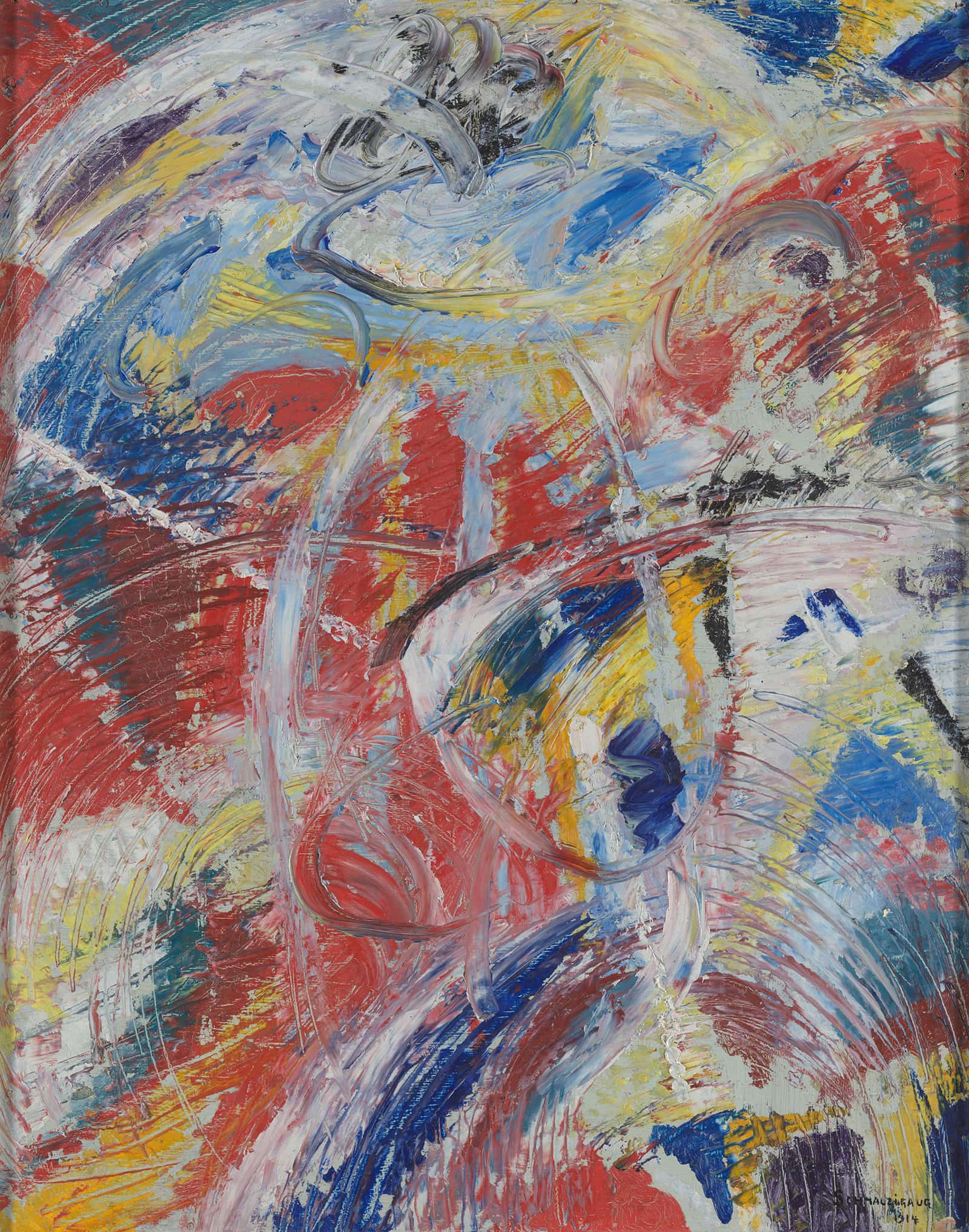 Development Of A Theme In Red Carnival by Jules Schmalzigaug