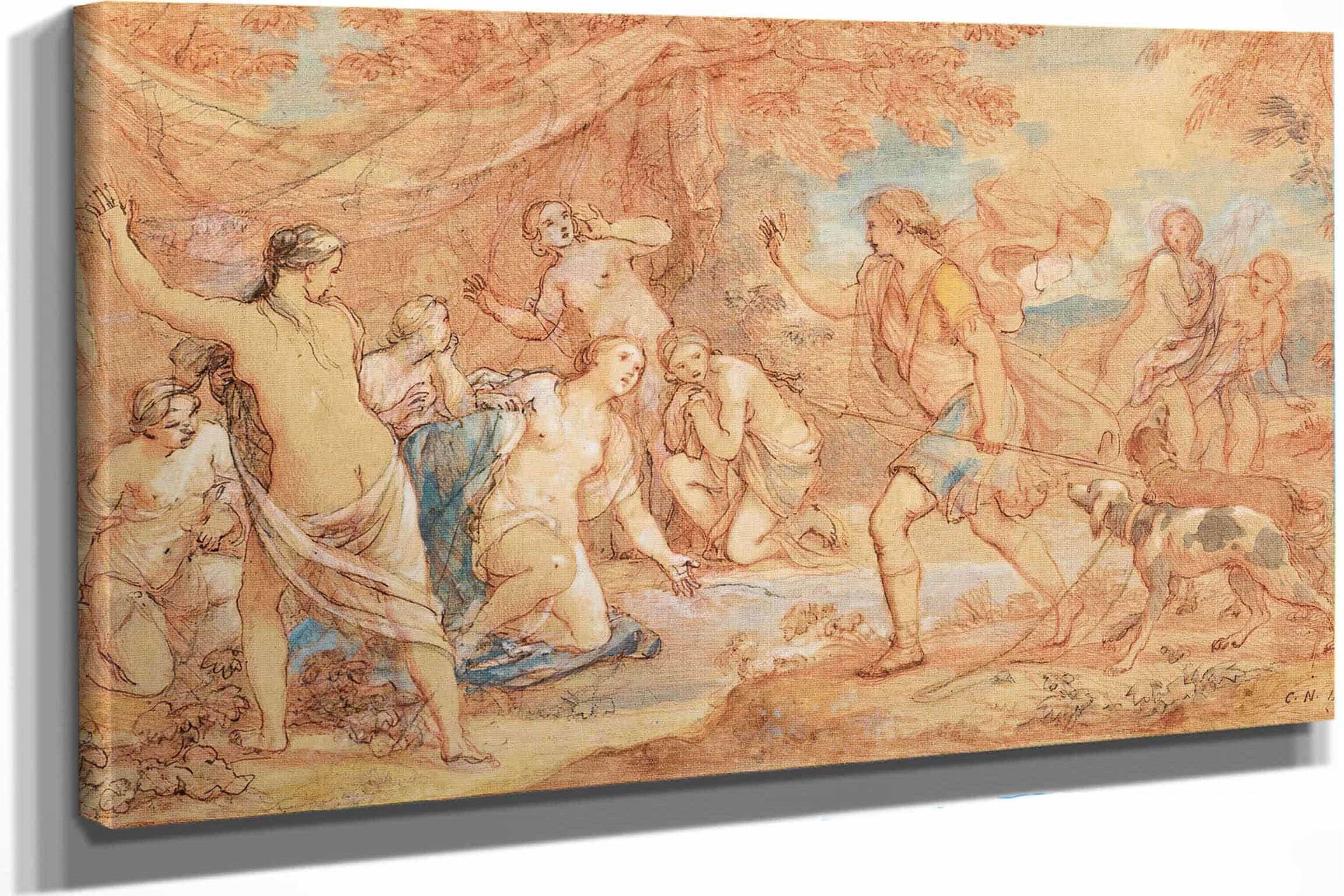 Diana And Actaeon by Charles Joseph Natoire