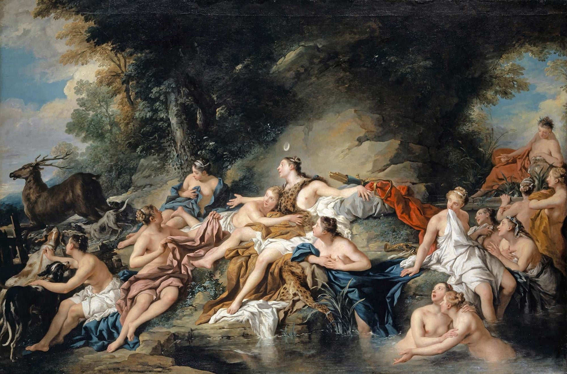 Diana And Actaeon by Jean Francois De Troy