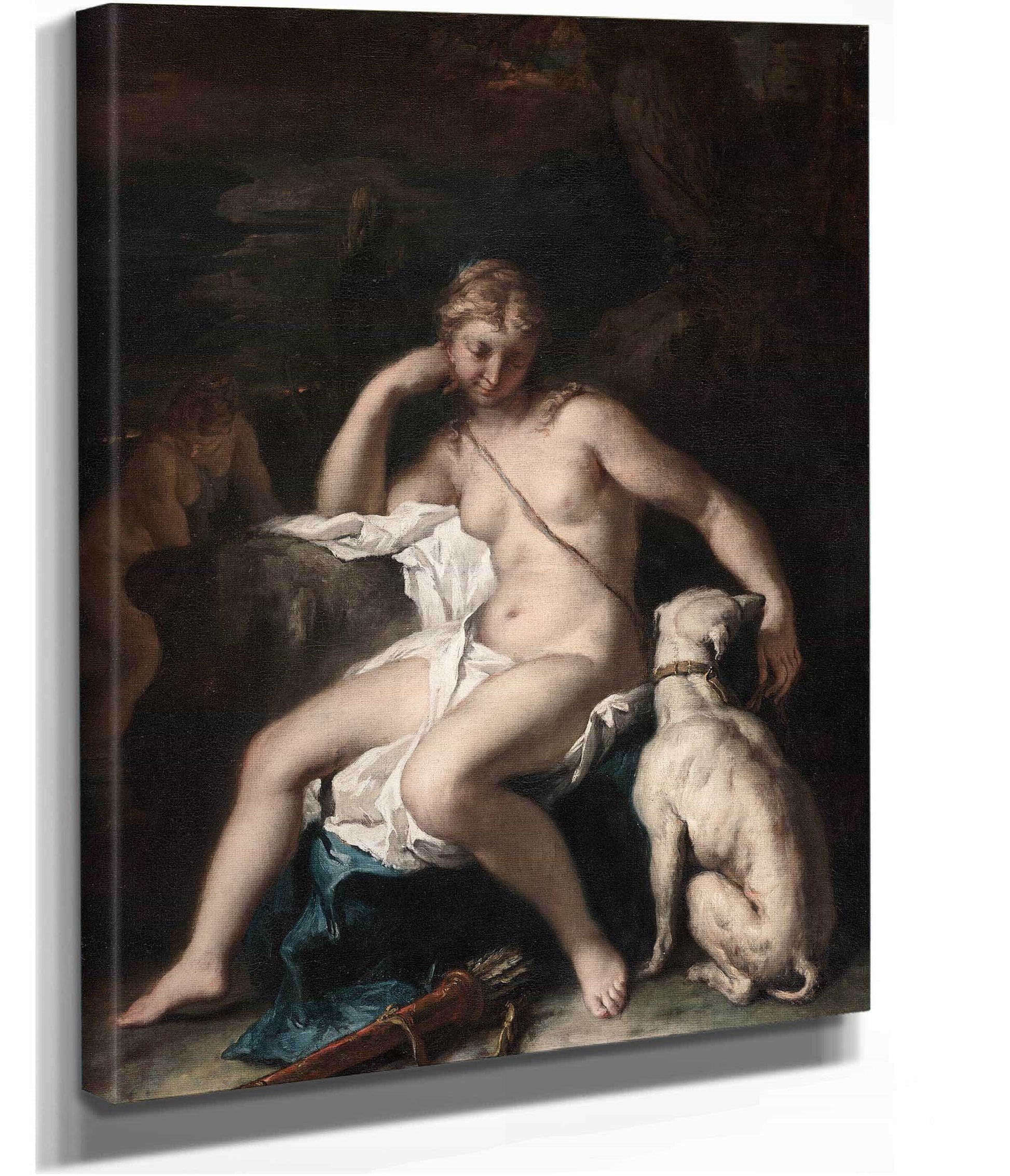Diana And Her Dog   by Sebastiano Ricci