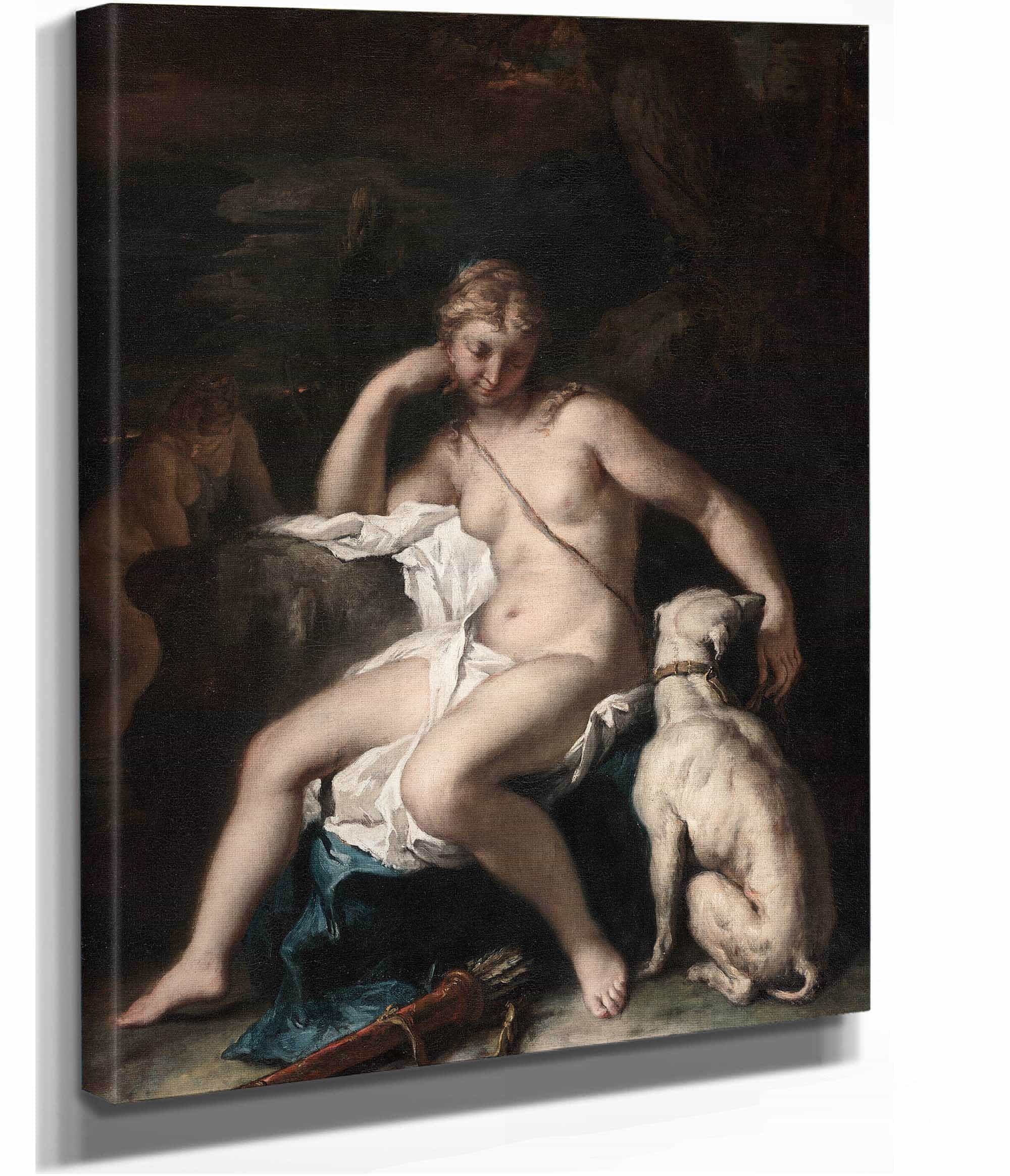 Diana And Her Dog   by Sebastiano Ricci