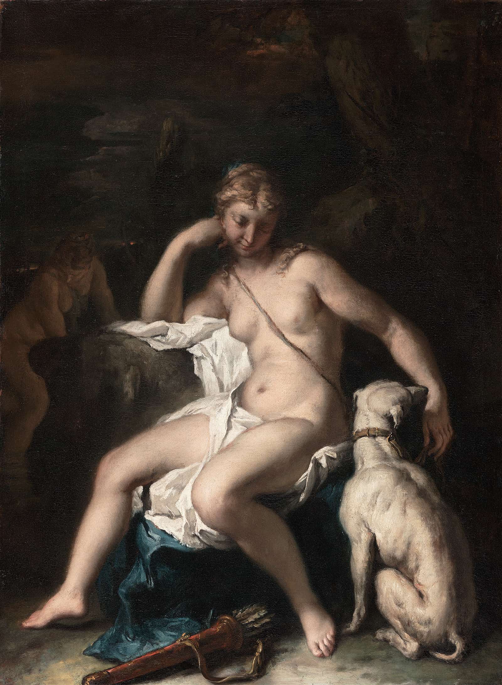 Diana And Her Dog   by Sebastiano Ricci