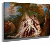 Diana And Her Nymphs Bathing  by Jean Francois De Troy