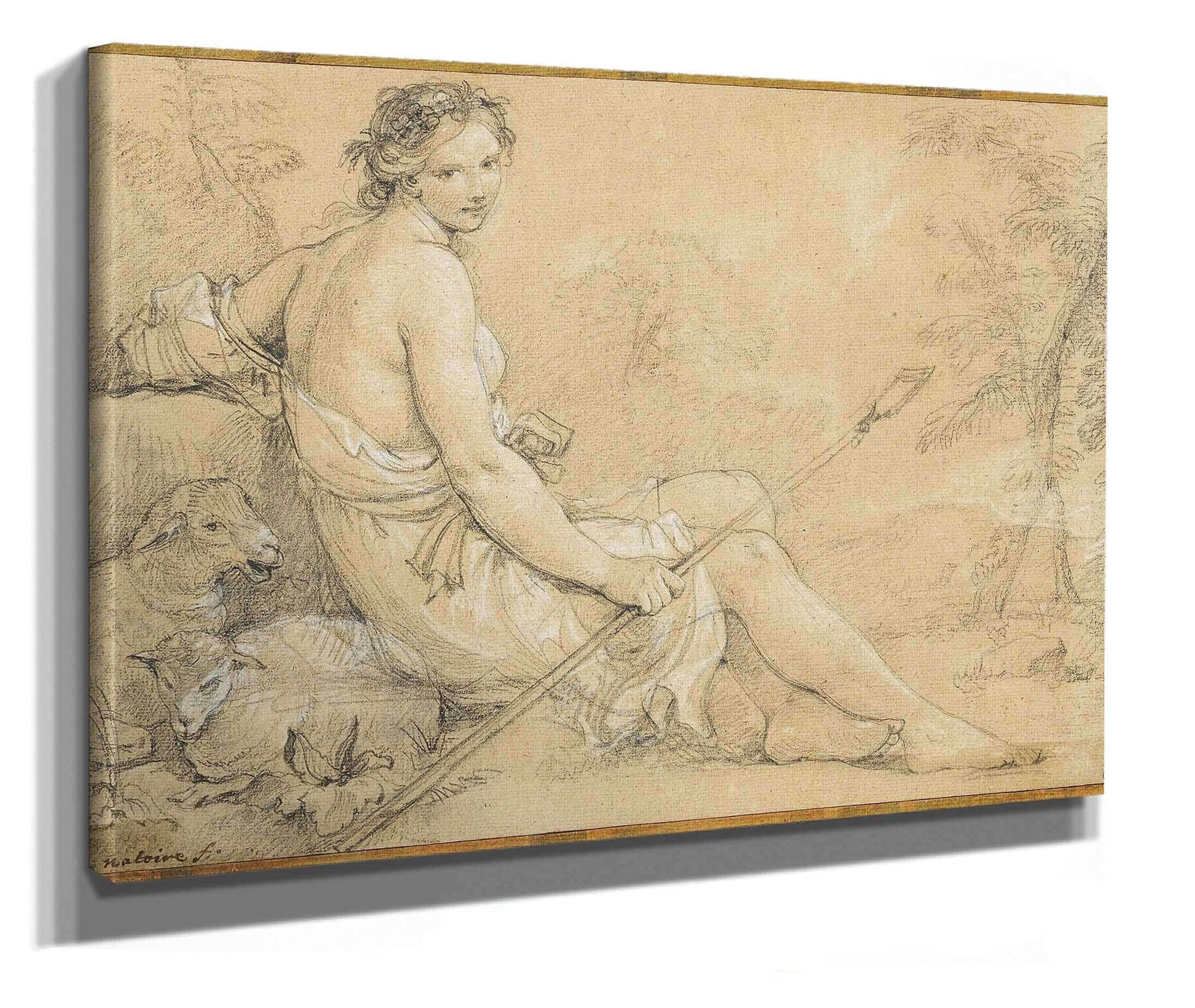 Diana As A Young Shepherdess by Charles Joseph Natoire