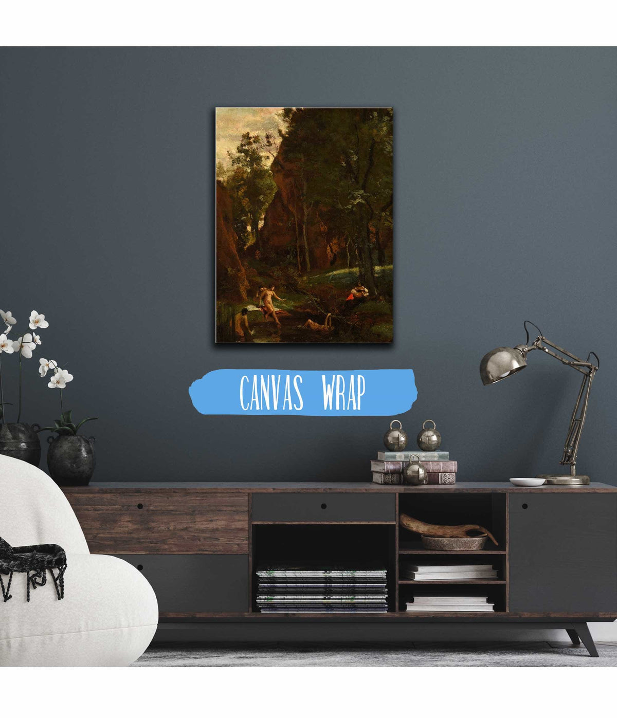 Diane Au Bain by Jean Baptiste Camille Corot