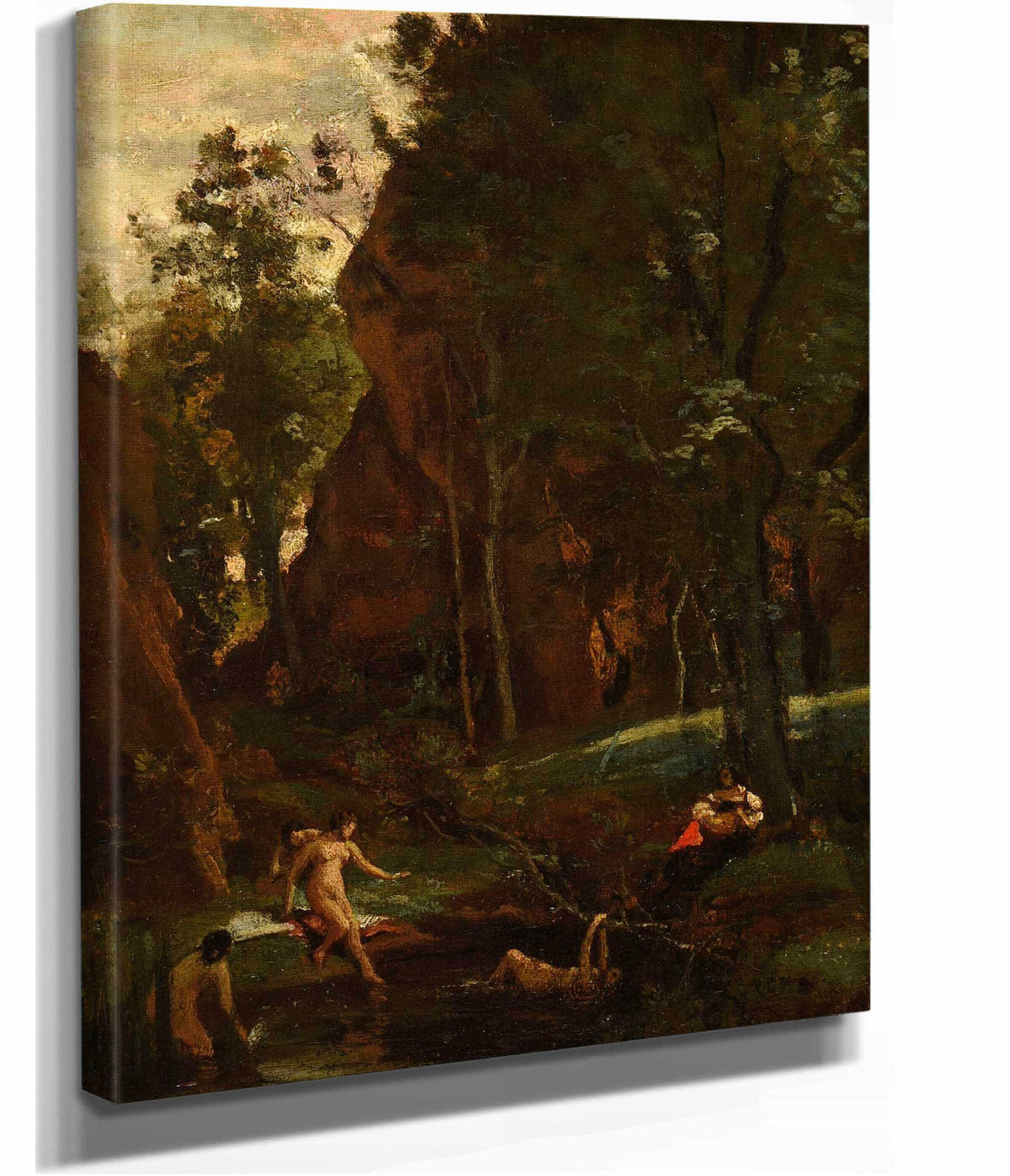 Diane Au Bain by Jean Baptiste Camille Corot