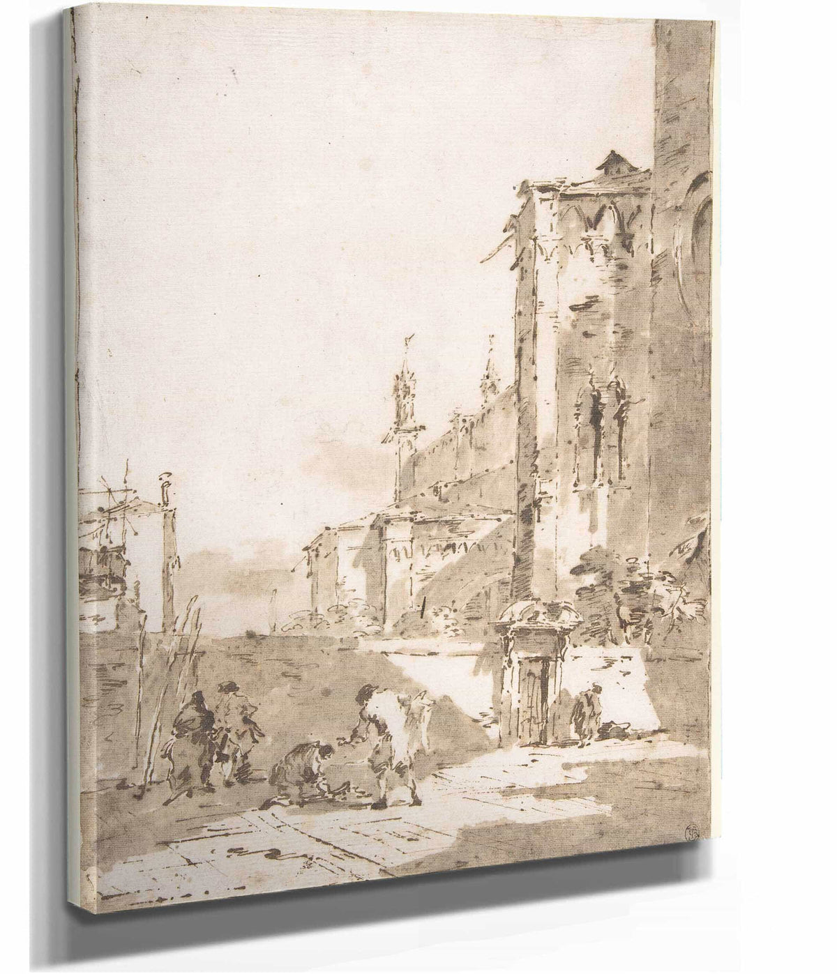 Dice Players In A Venetian Square   by Francesco Guardi