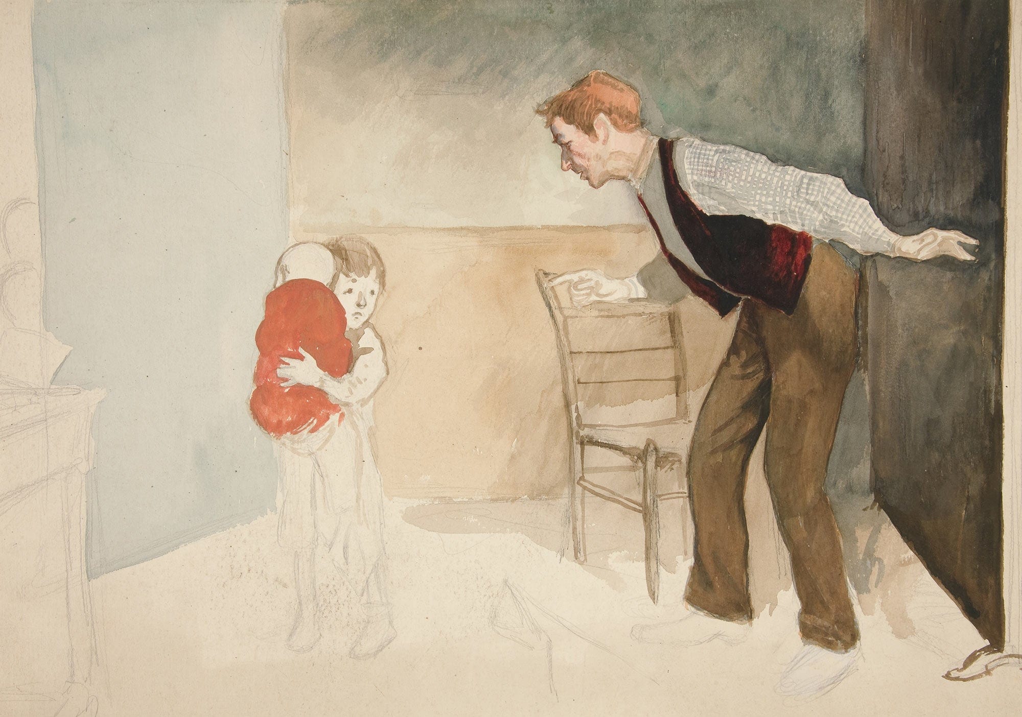 Dickens Christmas Stories You Bad Boy Said Mr Teterby by Edwin Austin Abbey