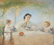Die Familie Des Kunstlers Beim Fruhstuck by Anton Romako