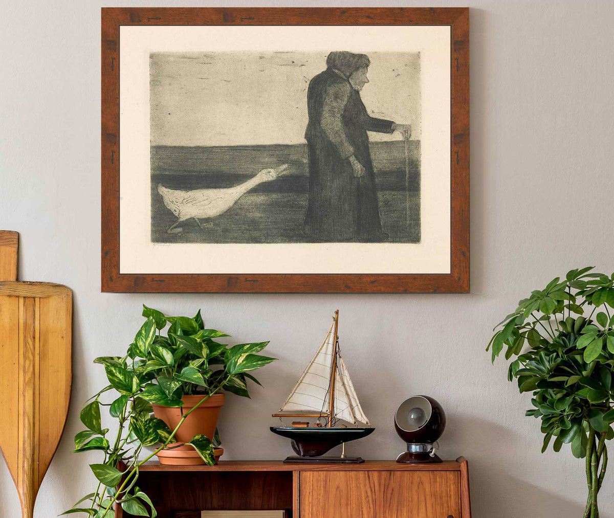 Die Frau Mit Der Gans by Paula Modersohn Becker