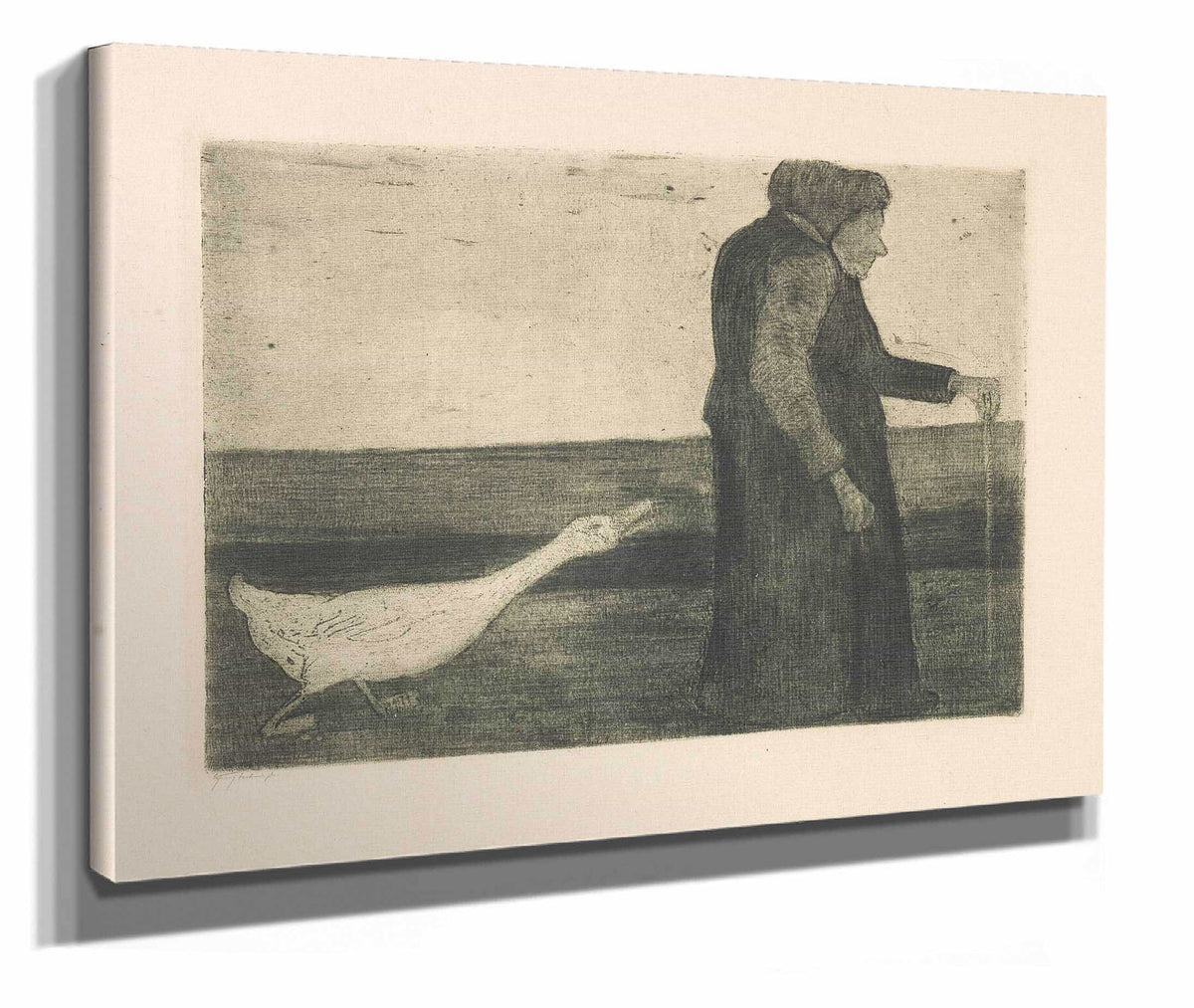 Die Frau Mit Der Gans by Paula Modersohn Becker