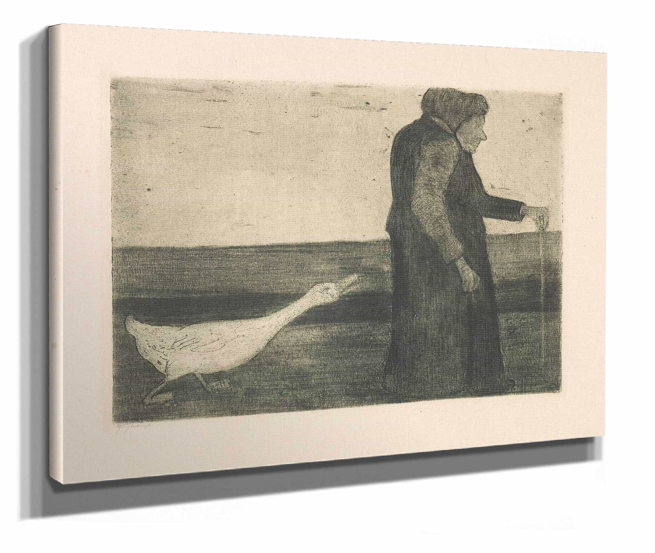 Die Frau Mit Der Gans by Paula Modersohn Becker