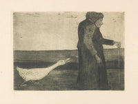Die Frau Mit Der Gans by Paula Modersohn Becker
