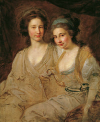 Die Grafinnen Caroline Und Zoe Thomatis by Johann Baptist Von Lampi The Elder