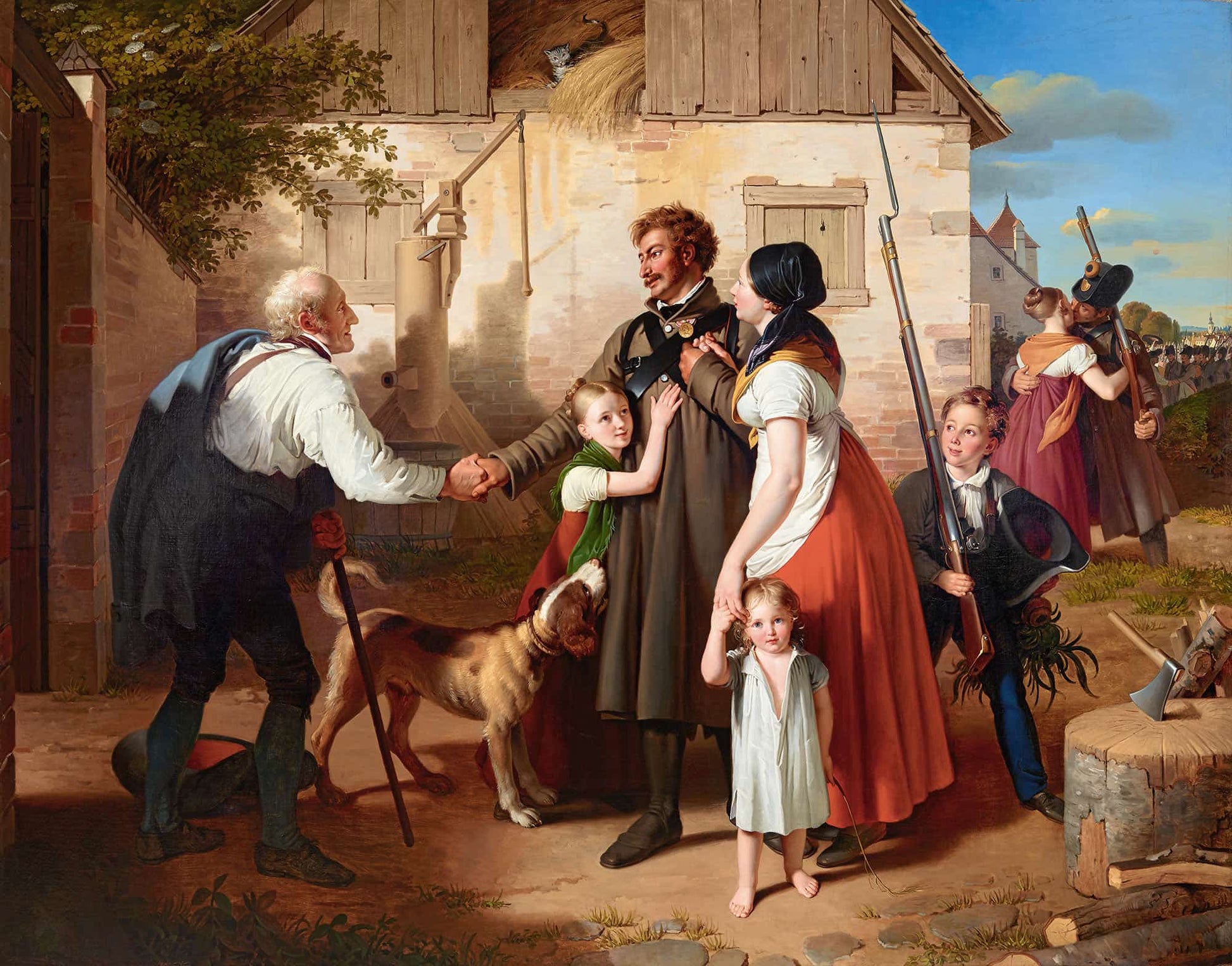 Die Heimkehr Des Landwehrmannes by Johann Peter Krafft