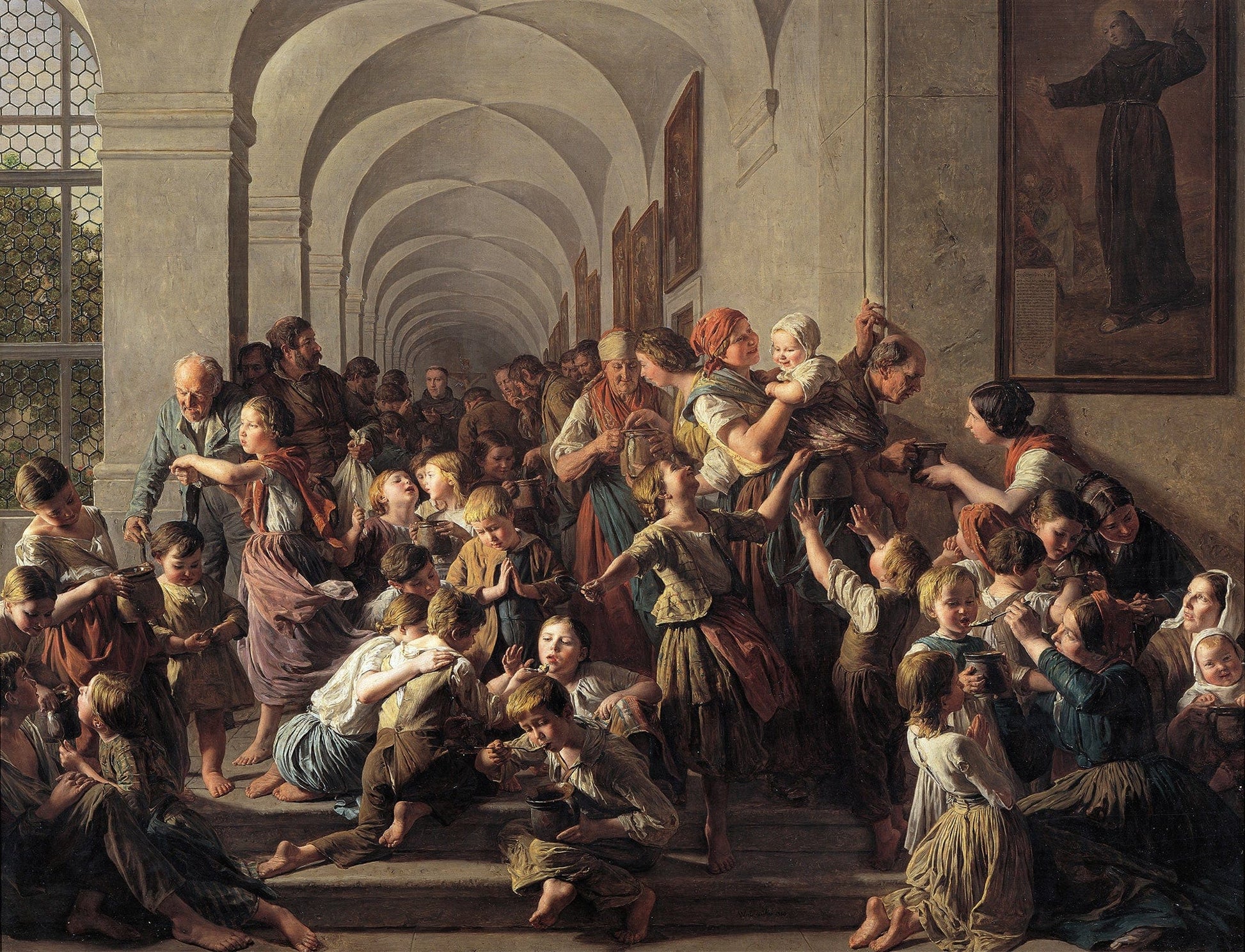 Die Klostersuppe by Ferdinand Georg Waldmuller