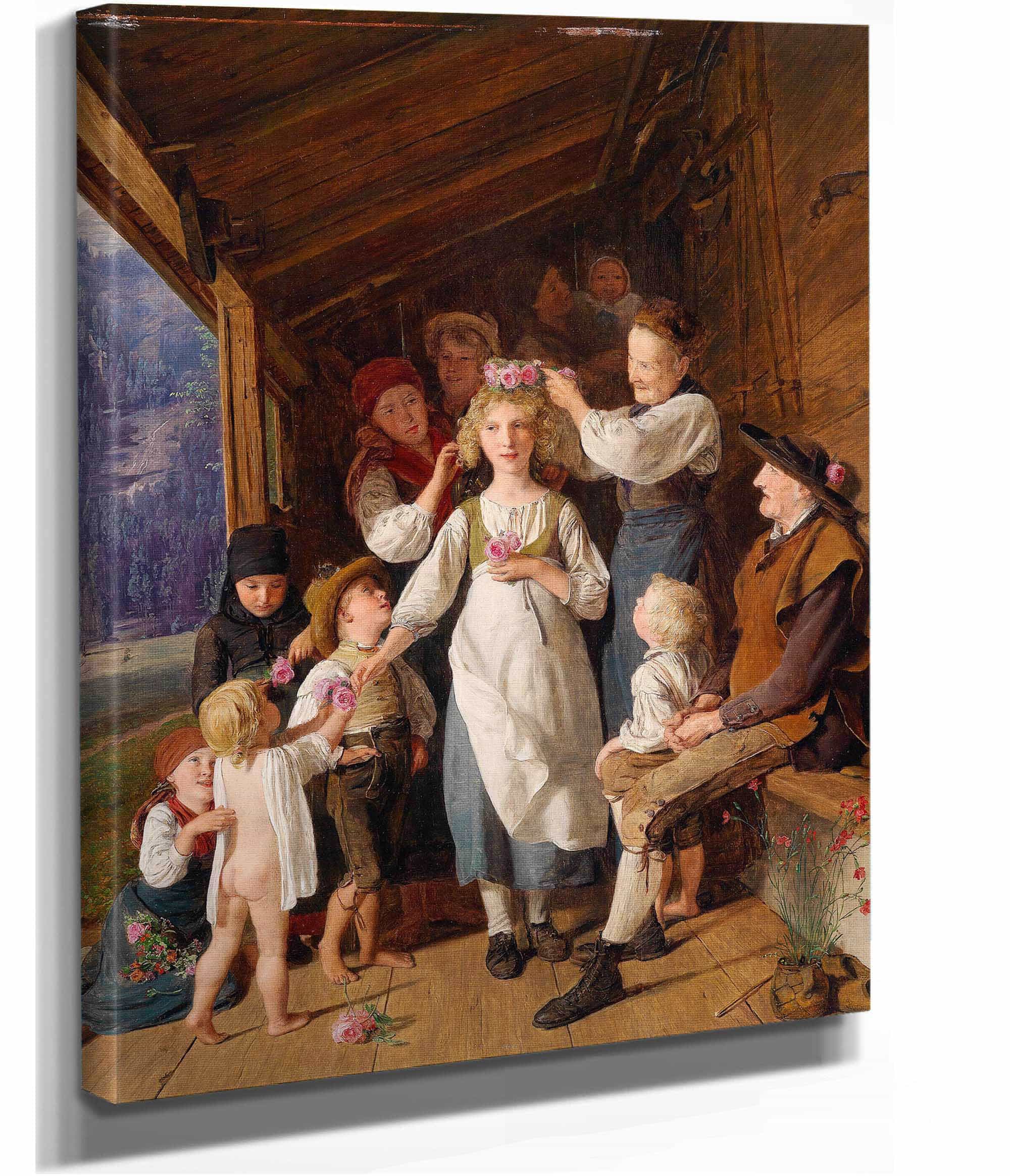 Die Kranzljungfer by Ferdinand Georg Waldmuller