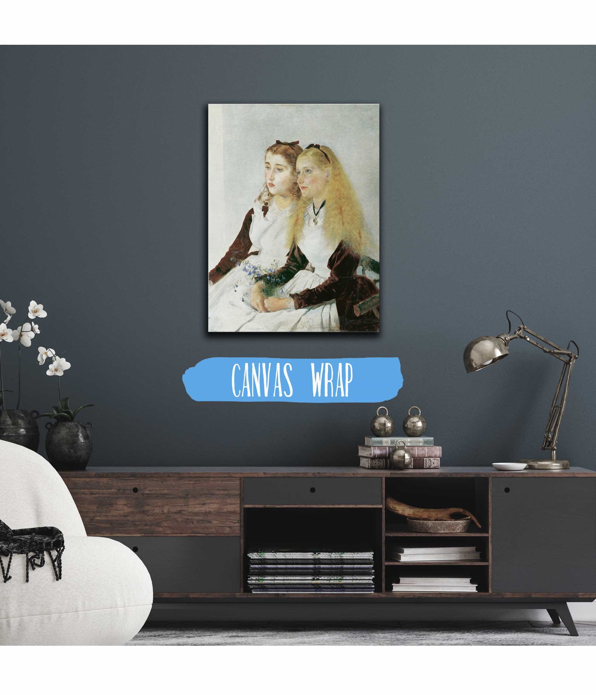 Die Nichten Des Kunstlers Elisabeth Und Maja by Anton Romako